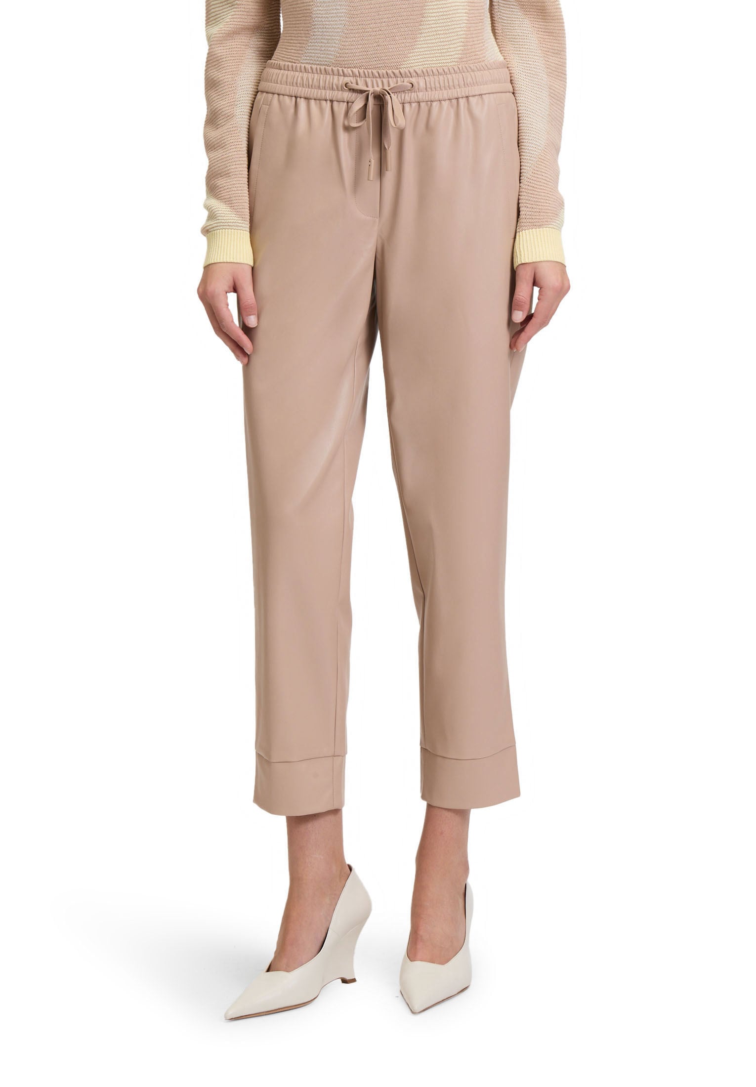 Betty&Co Schlupfhose "Betty & Co Damen Schlupfhose mit Bindegürtel", Materi günstig online kaufen