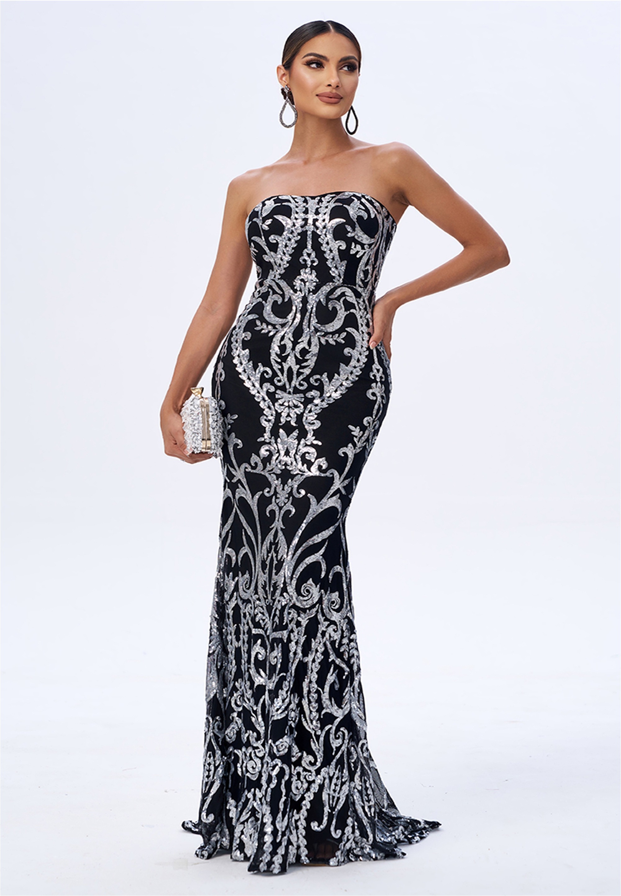 Moda Minx Jerseykleid "ALEXIS LONG SEQUIN", (1 tlg.), mit höchstem Tragekom günstig online kaufen