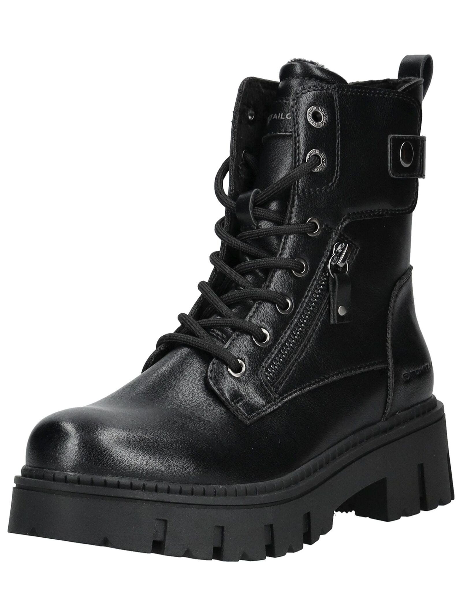 TOM TAILOR Schnürstiefelette "Tom Tailor Stiefelette Lederimitat" günstig online kaufen