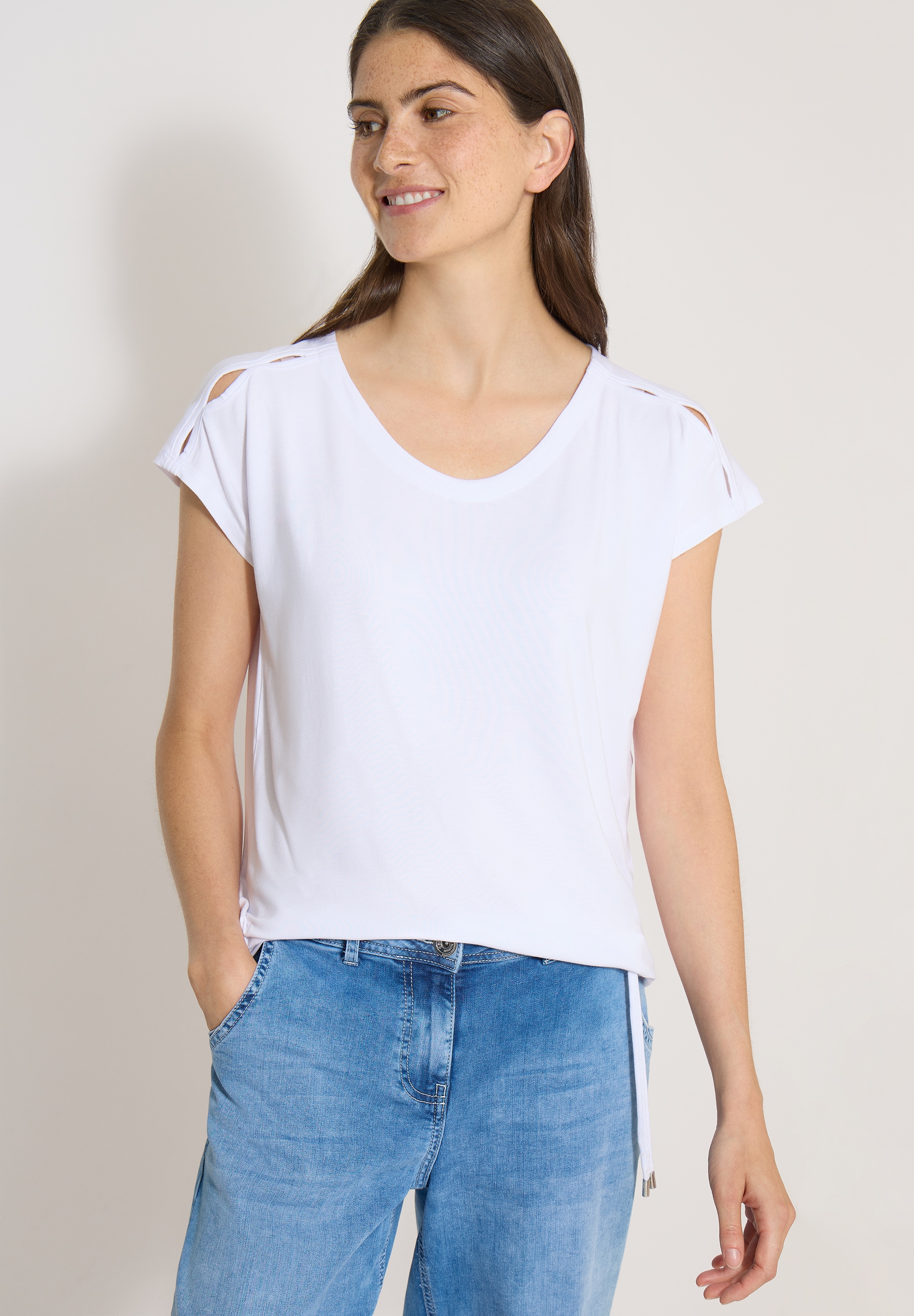 Cecil T-Shirt mit Cut-Out Detail