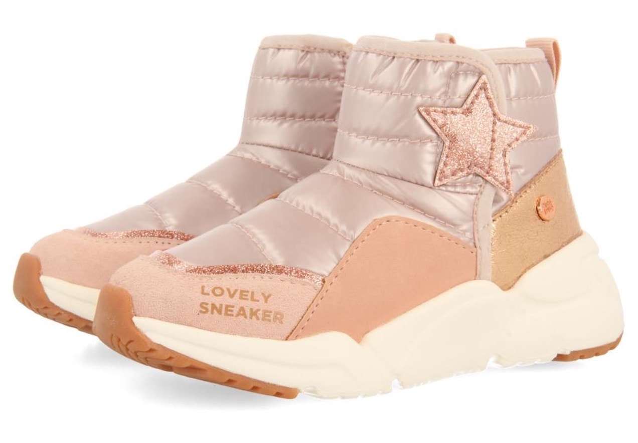 Gioseppo Winterboots "POLGAR", Plateauboots, Klettstiefel, Chunky Sneaker mit Stern in roségoldfarben