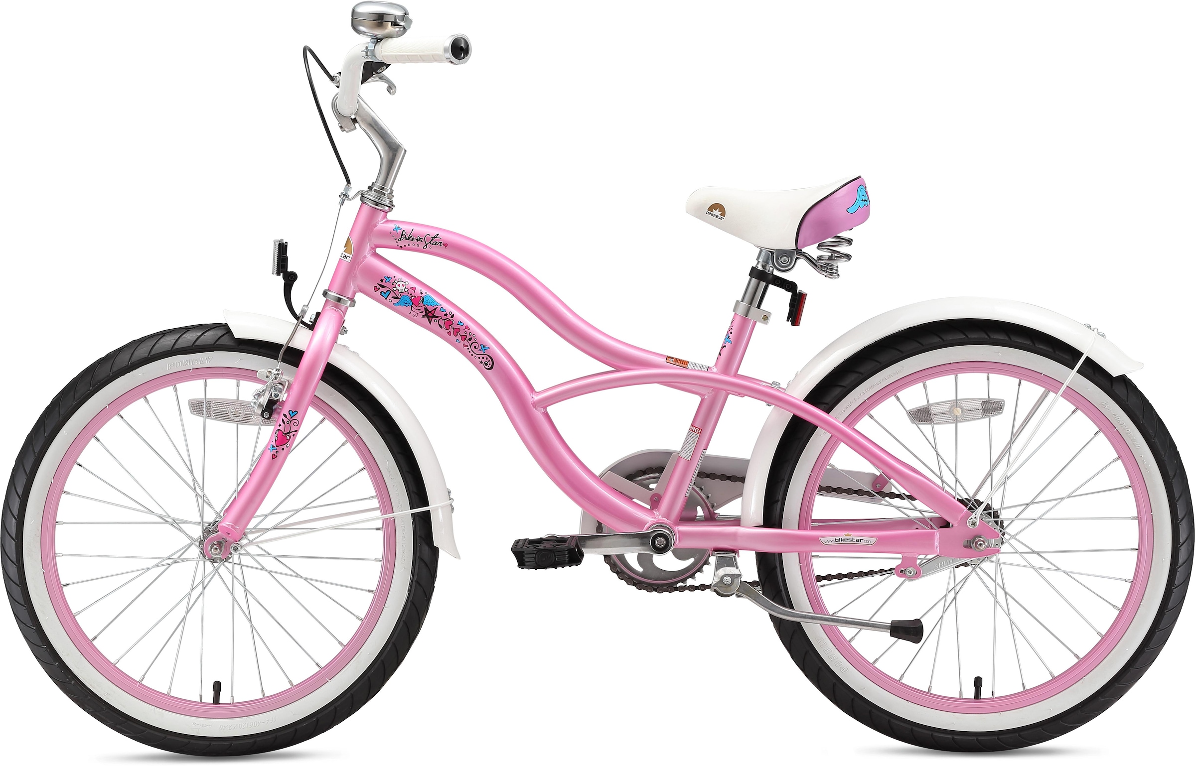 Bikestar Jugendfahrrad »Cruiser«, 1 Gang, für Damen