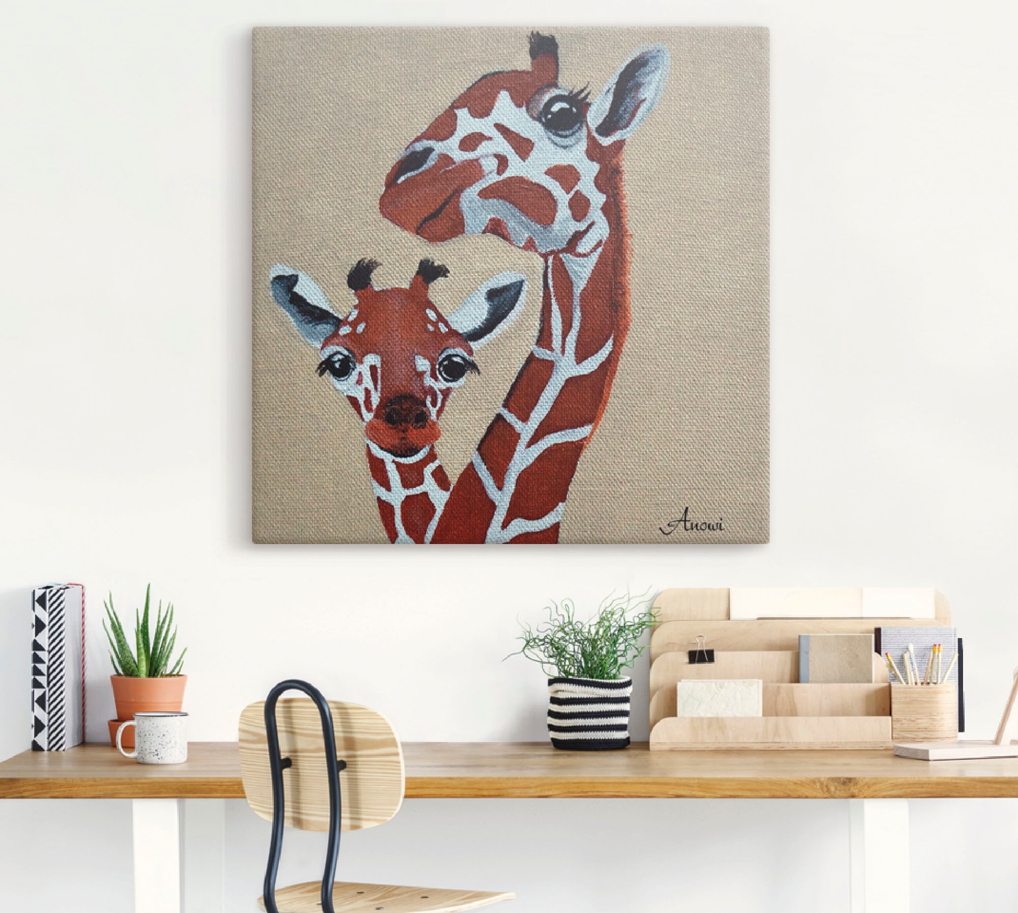 Artland Wandbild »Giraffen«, Wildtiere, in St.), Leinwandbild, versch. oder kaufen Poster (1 | BAUR Wandaufkleber Größen als