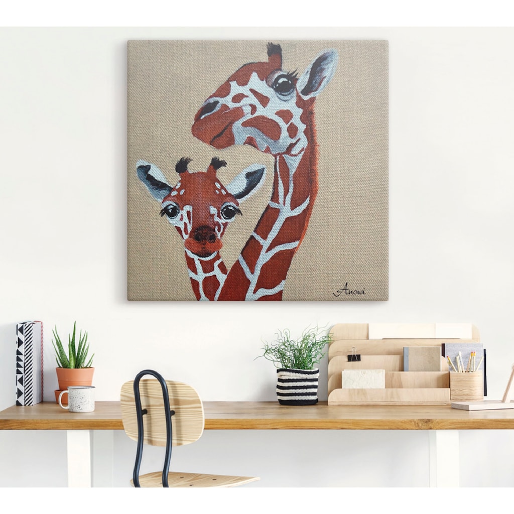 Artland Leinwandbild »Giraffen«, Wildtiere, (1 St.)