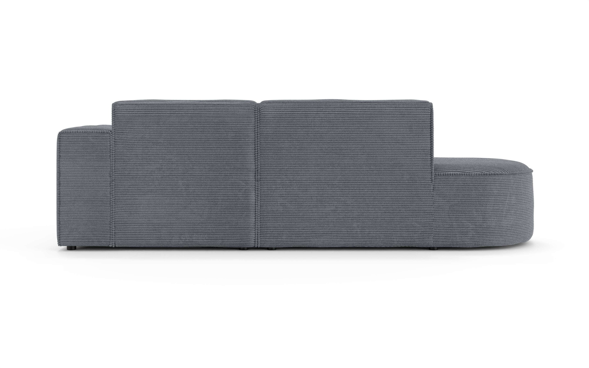 OTTO home Ecksofa »ADELLA XL Design-Sofa mit Recamiere rechts/links, 263/159/76 cm«, L-Form XL mit Wellenunterfederung, runde Form, auch in Cord