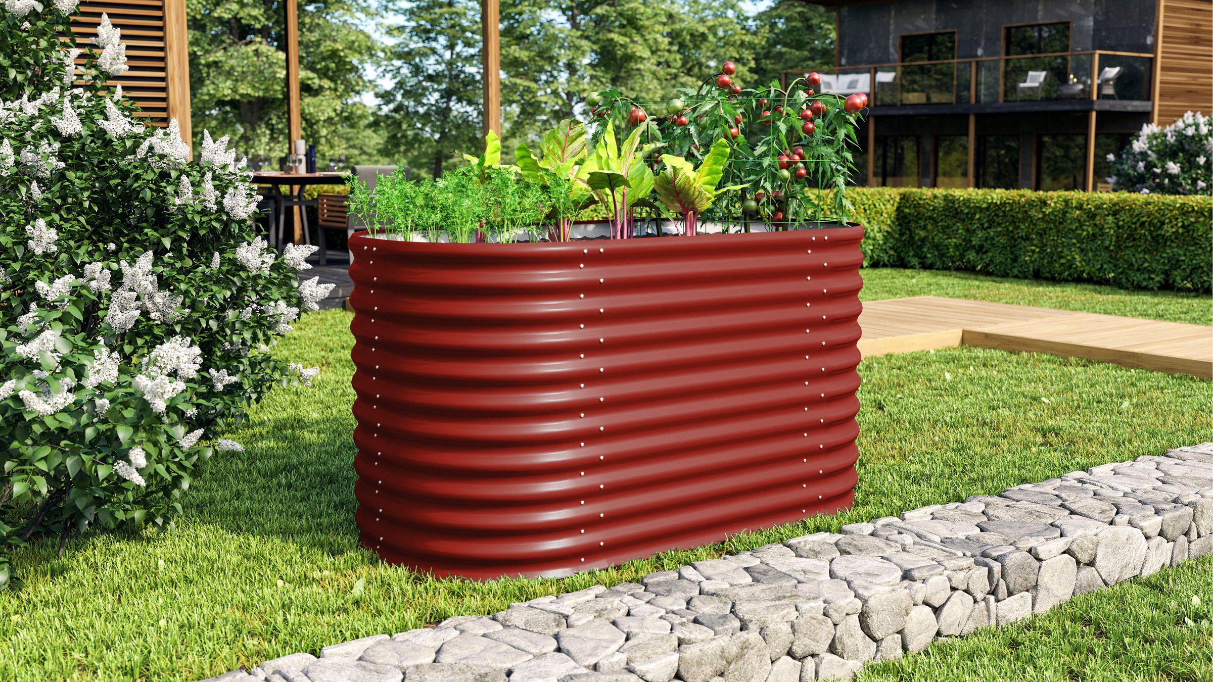Vitavia Hochbeet »Terra 858«, BxTxH: 82x162x86 cm, rubin