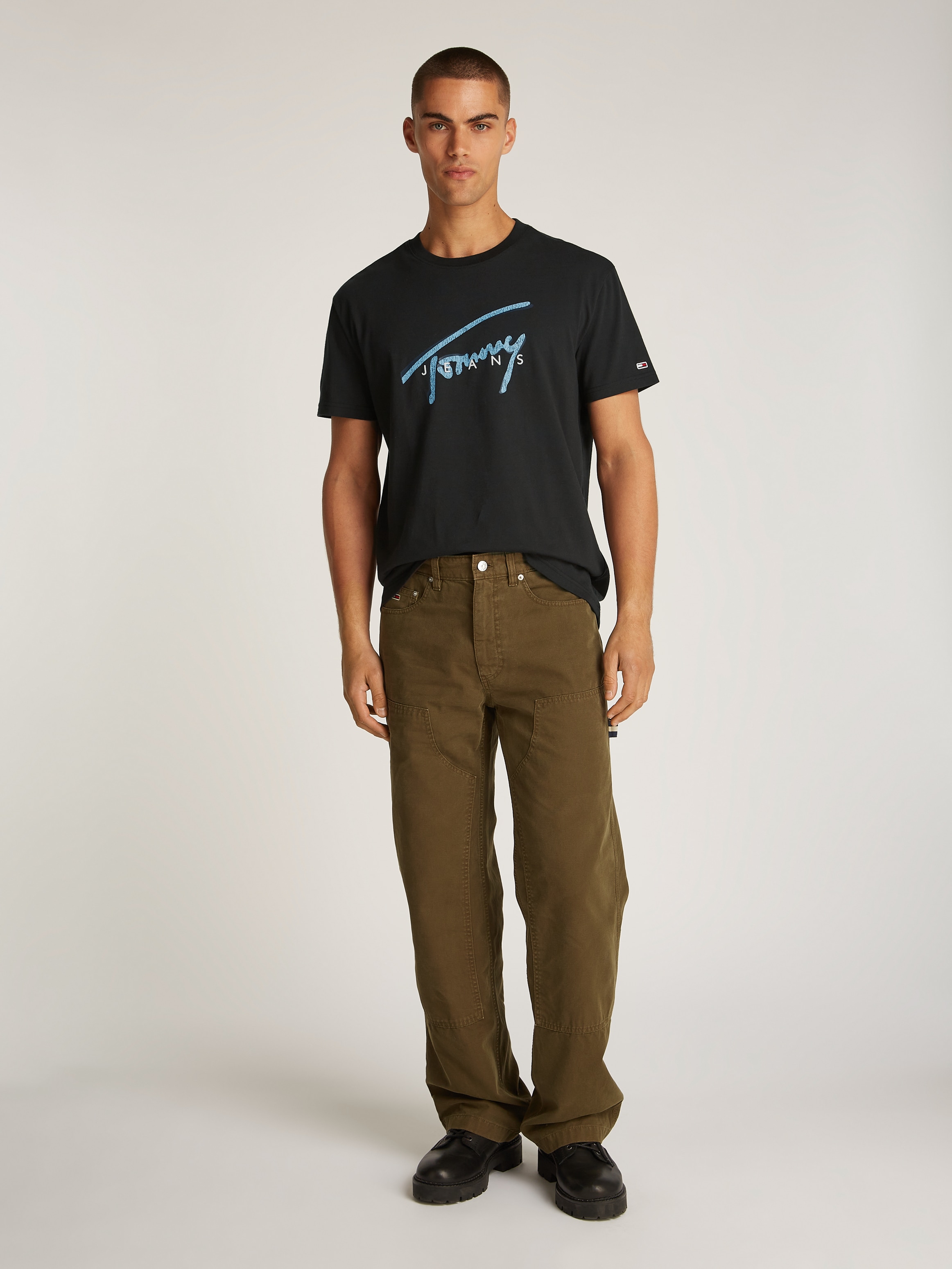 Tommy Jeans T-Shirt »TJM REG RWB SIGNATURE TEE«, mit großem Logodruck