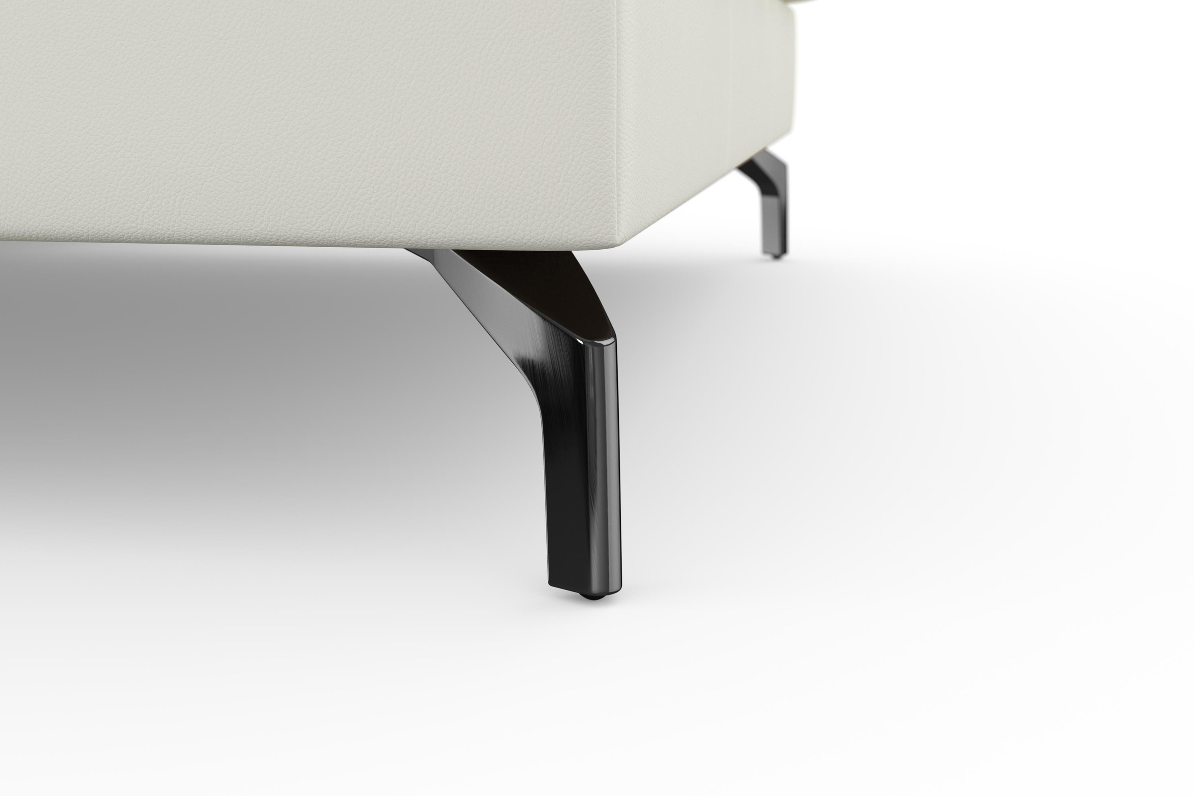 sit&more Ecksofa »Bendigo L-Form«, inklusive Sitztiefenverstellung, Bodenfreiheit 12 cm, in 2 Fußfarben