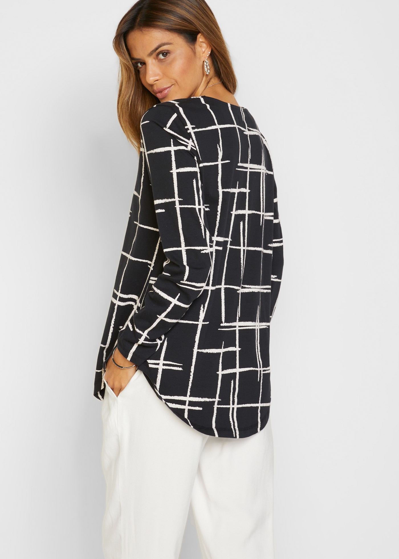 bonprix Blusenshirt Longshirt