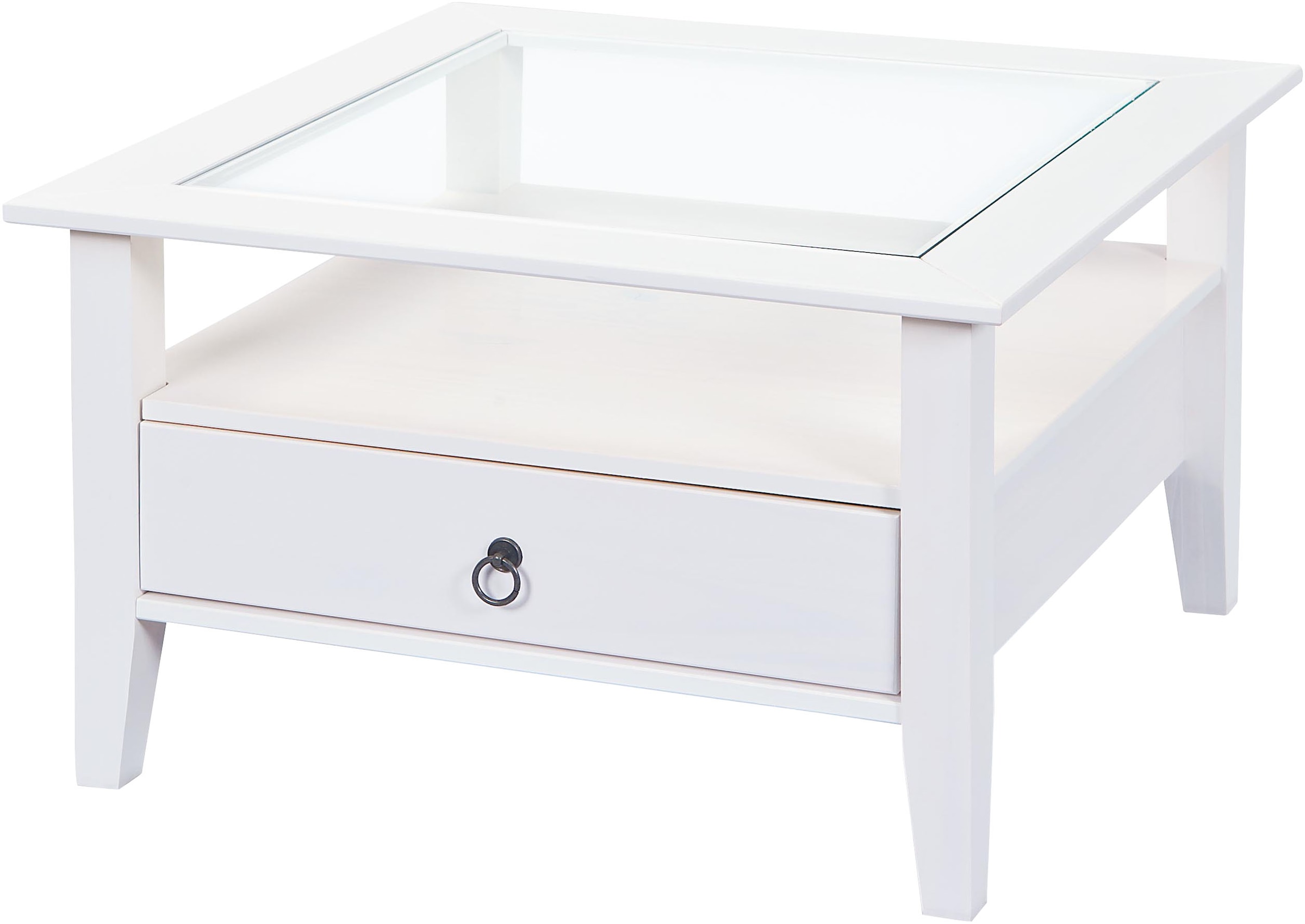 Inter Link Couchtisch »Couchtisch Provence« 1 Stk. tlg. Kiefer Massiv, Stauraum, BxTxH: ca. 75 x 75 x 45 cm