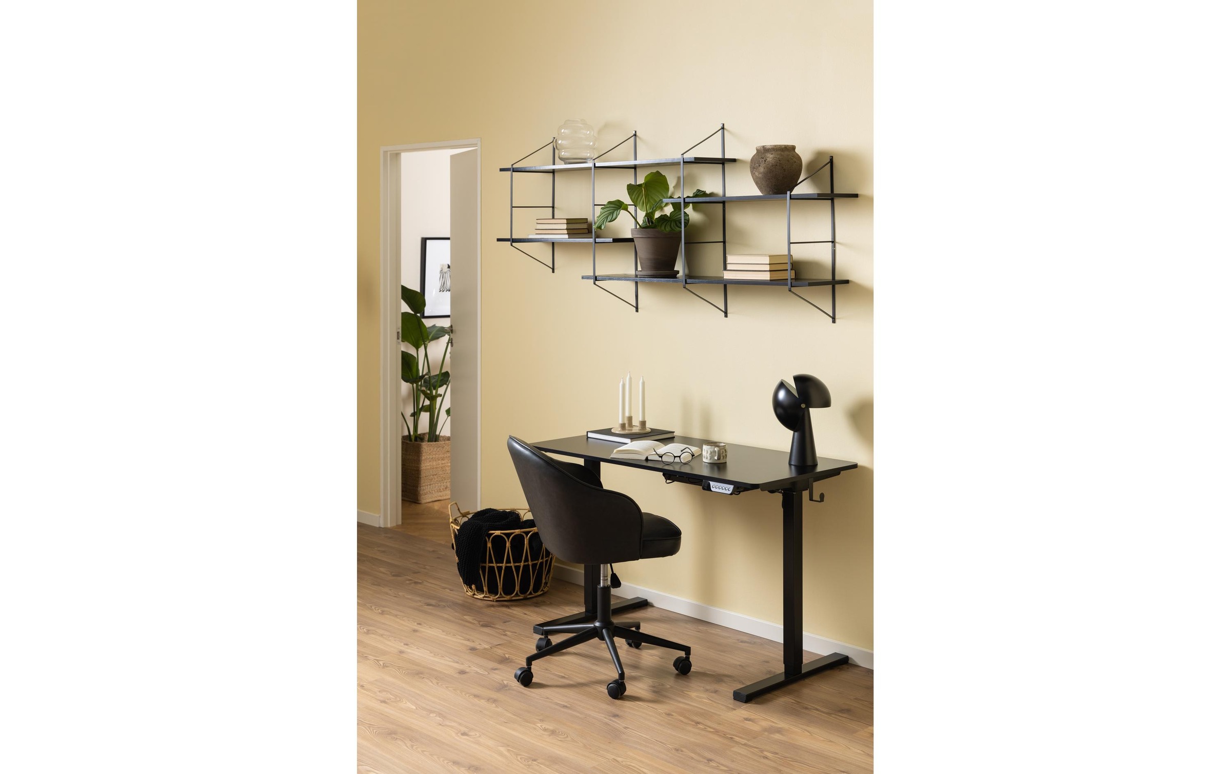 AC Design Wandregal »Belfast 191 x 25,5 x 79 cm, Schwarz«