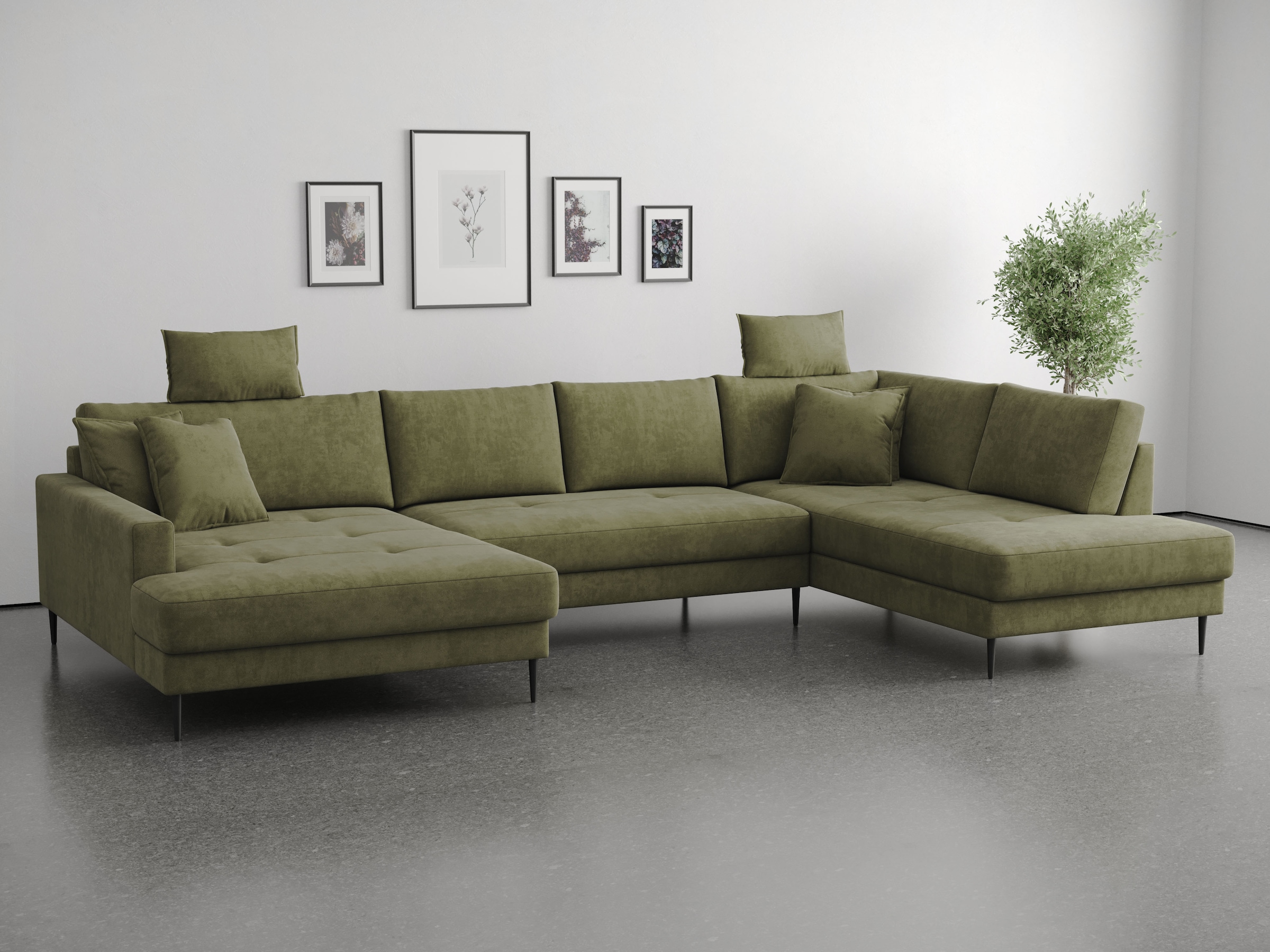 OTTO home Wohnlandschaft "Summer" U-Form, B: 360cm in Cord & Struktur