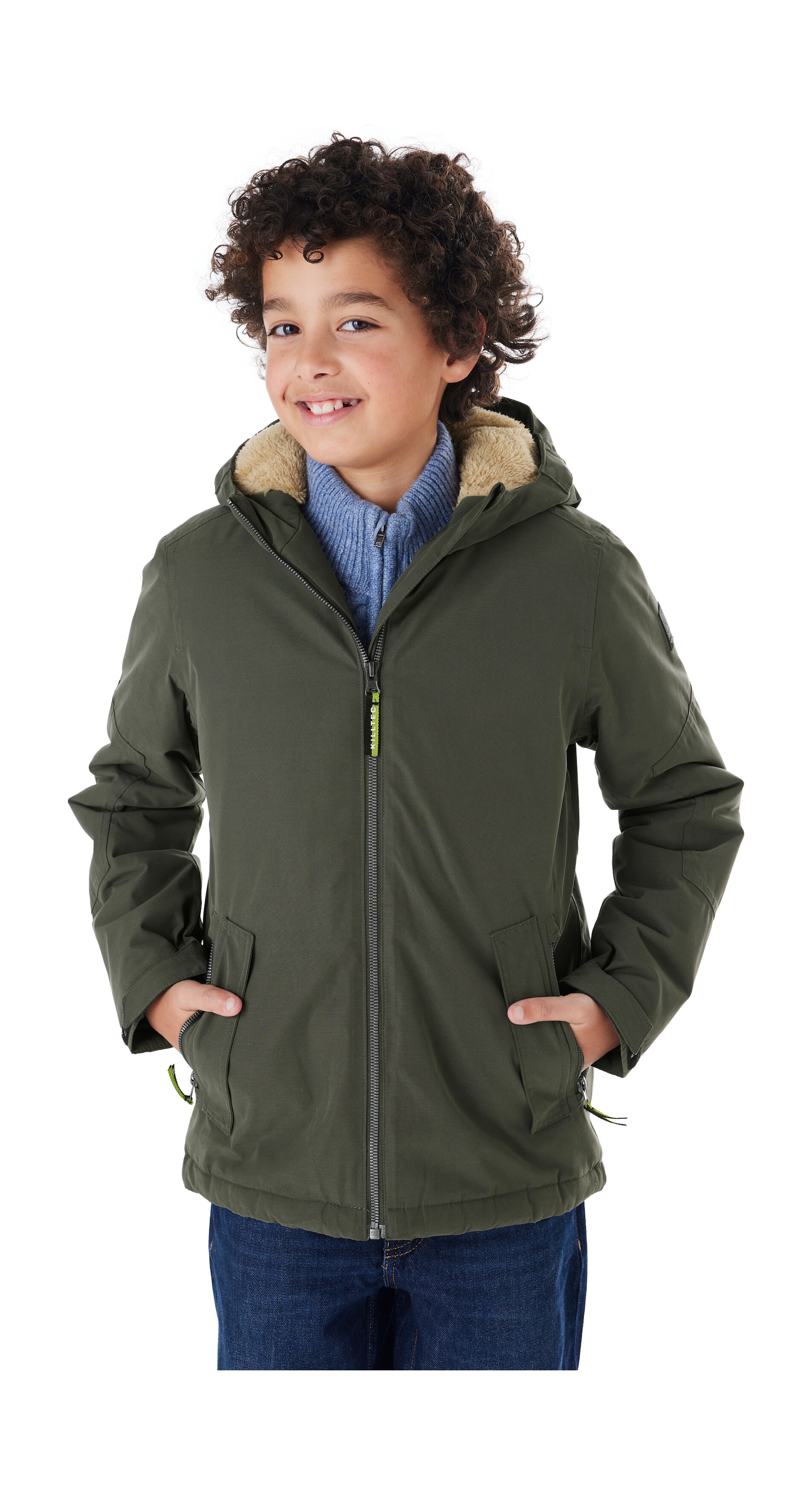 Killtec Funktionsjacke "KOW 377 BYS JCKT" Wasserdichte Funktionsjacke mit Kapuze, warmem Futter und Kinnschutz