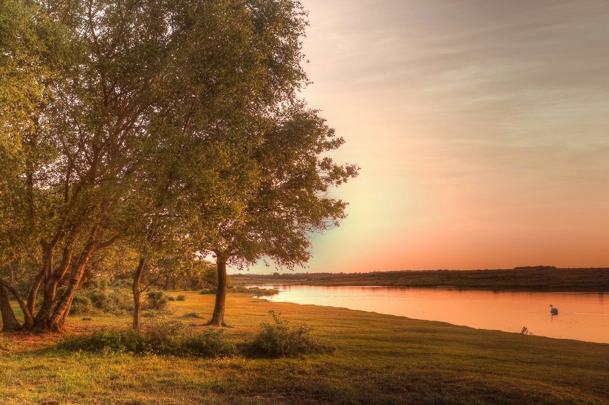 Papermoon "Landschaft am Fluss"