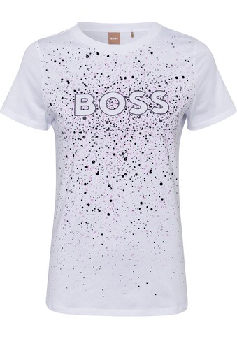 BOSS ORANGE Print-Shirt »C_Elogo_15 10228667 01«, mit gummiertem Frontprint kaufen