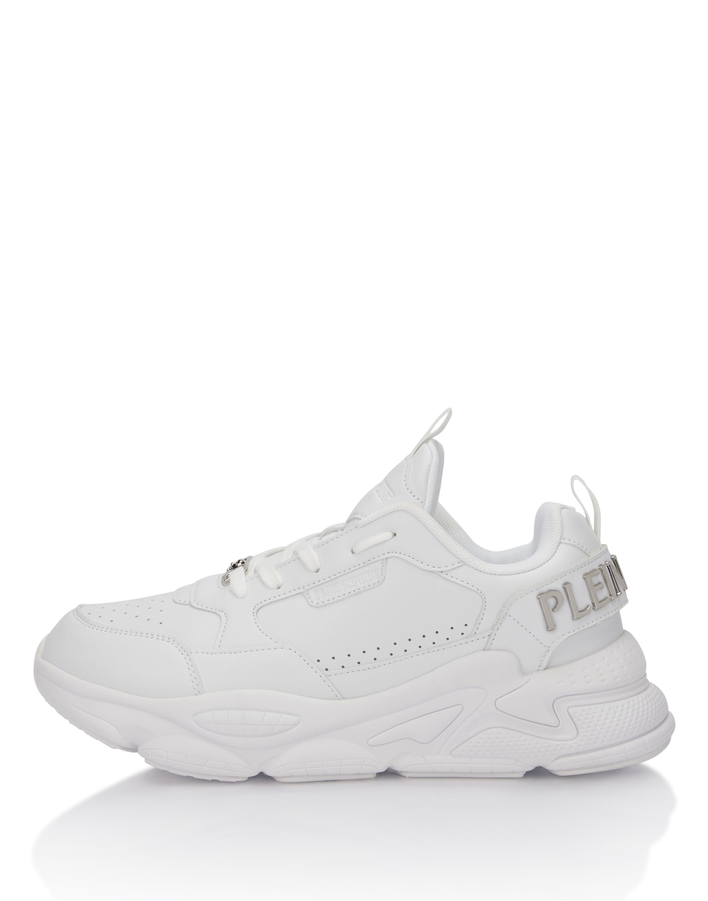 Sneaker PLEIN SPORT "Lo-Top Turnschuhe", Damen, Gr. 43, Normalschaft, 01, weiß, Schuhe Sneaker 3