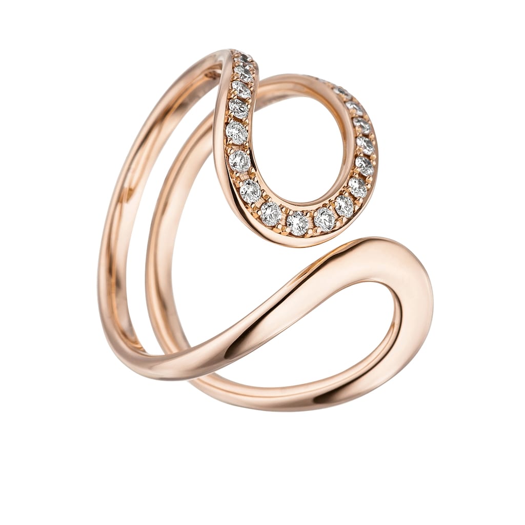JOBO Diamantring »Ring mit 21 Diamanten« 585 Roségold