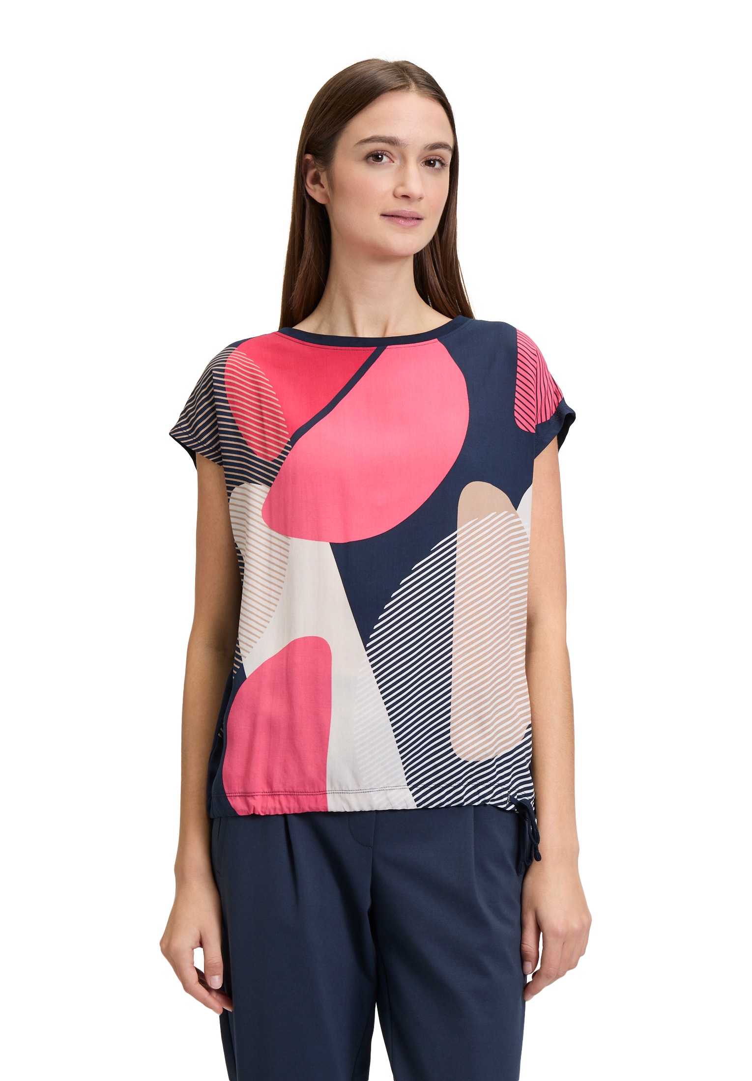 Betty&Co Kurzarmshirt "Betty & Co Damen Casual-Shirt mit Print", (1 tlg.), günstig online kaufen