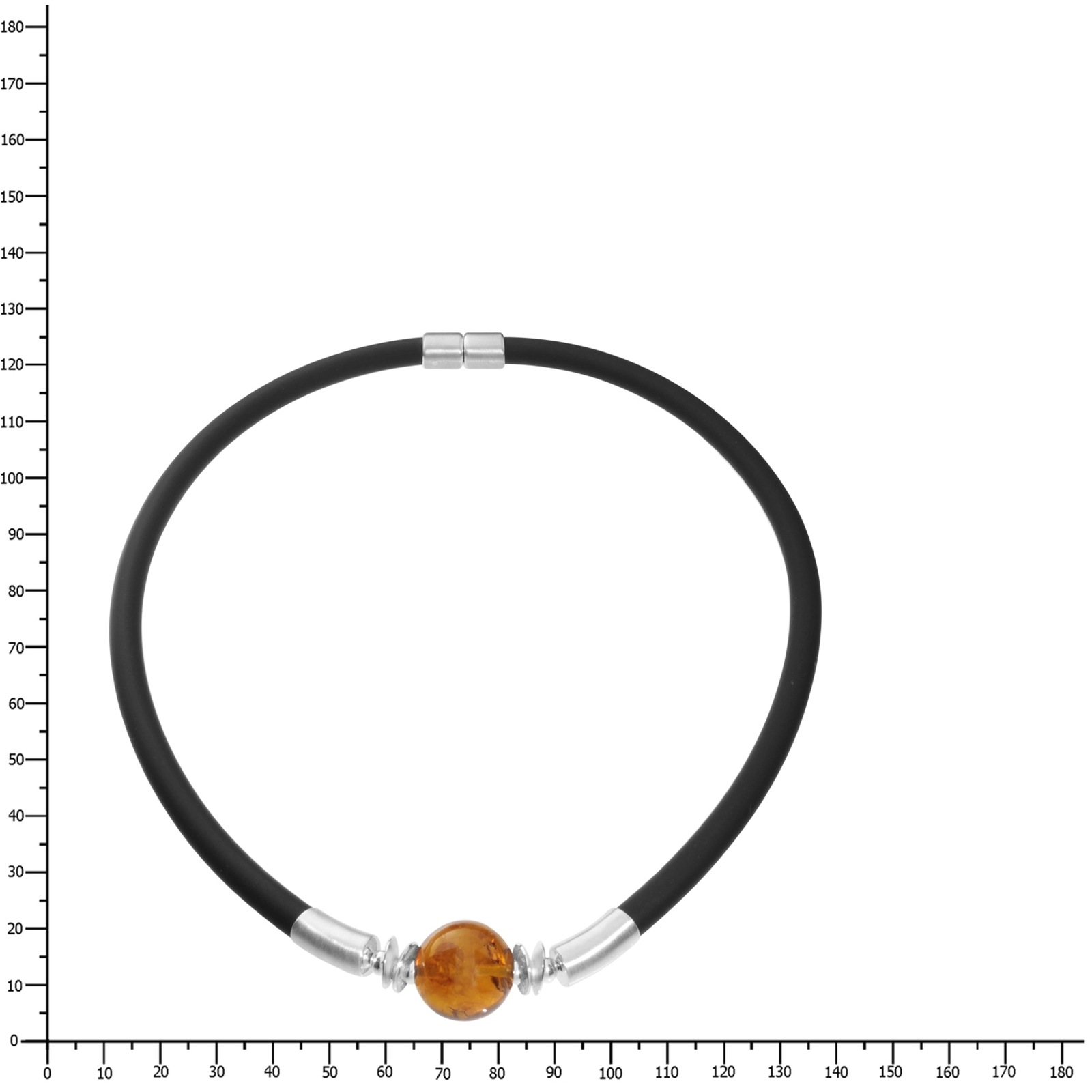 Collier OSTSEE-SCHMUCK "- Halla - Silber 925/000 - Bernstein" Gr. 45, silber (silber 925, silberfarben, weiß), Halsketten, Damen, Silber 925 (Sterlingsilber), Collier 2