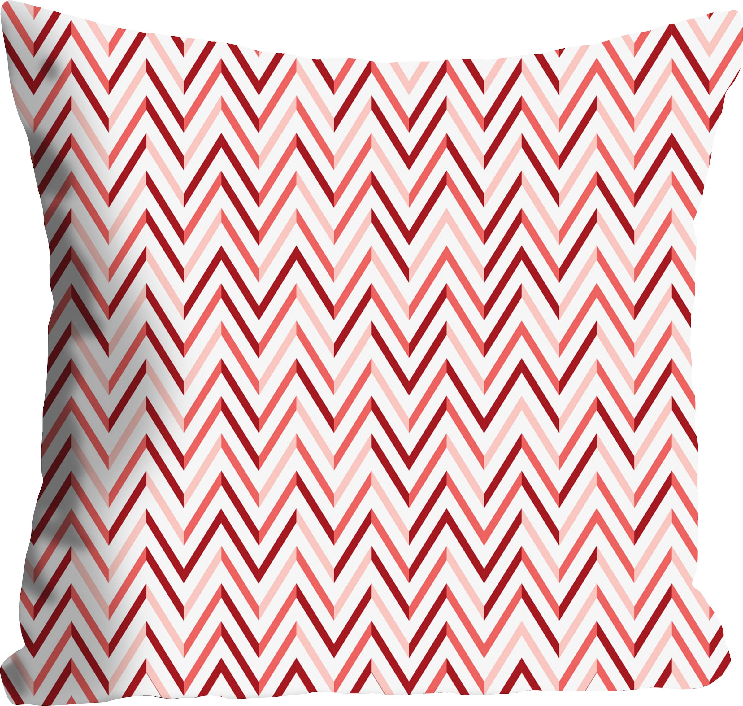 queence Dekokissen »Aron«, Kissenhülle,Zick-Zack Muster,Pink,Rosa,Geometrisch,Modern,Trendy