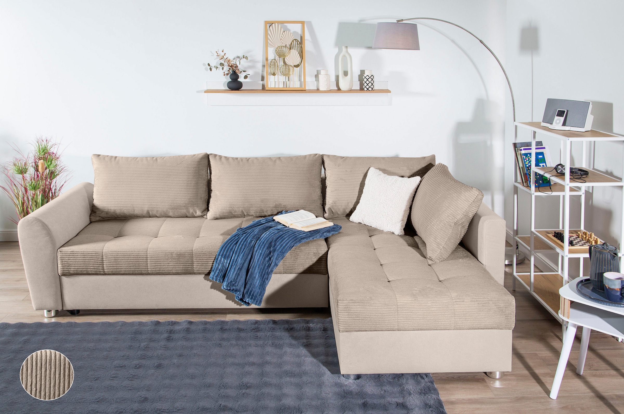 COLLECTION AB Ecksofa "JANA XL-Sofa L-Form", inkl. Bettfunktion, Bettkasten günstig online kaufen