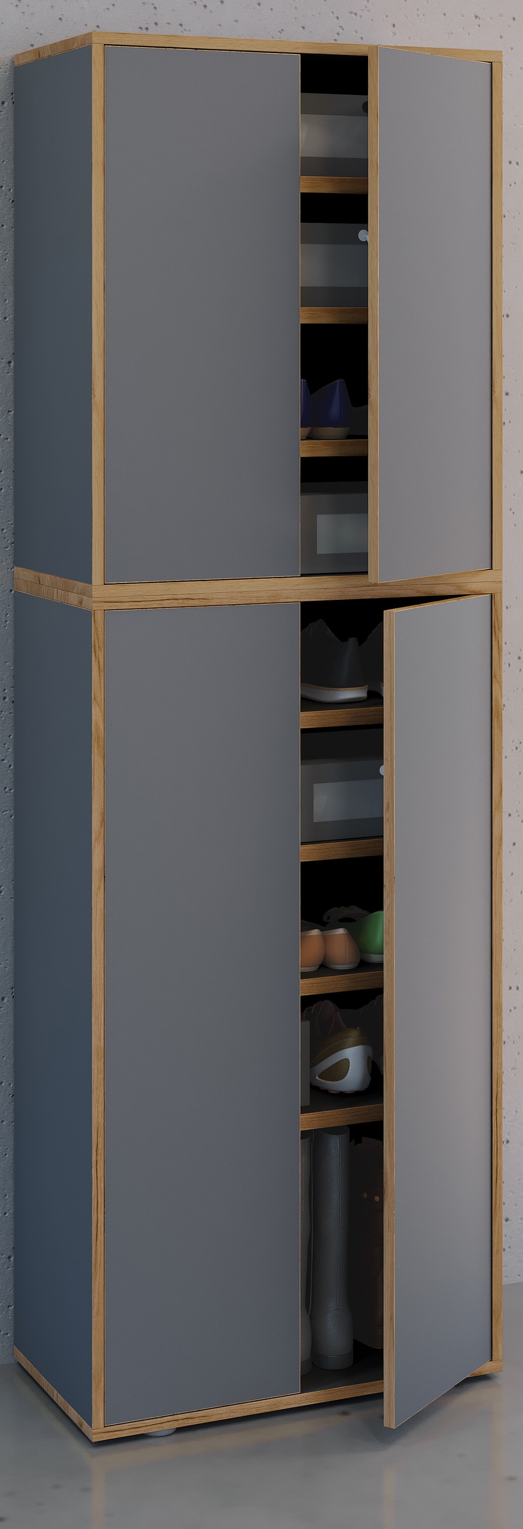 VCM Schuhschrank »XL Holz Großer Schuhschrank Schuhkommode Salia B60«