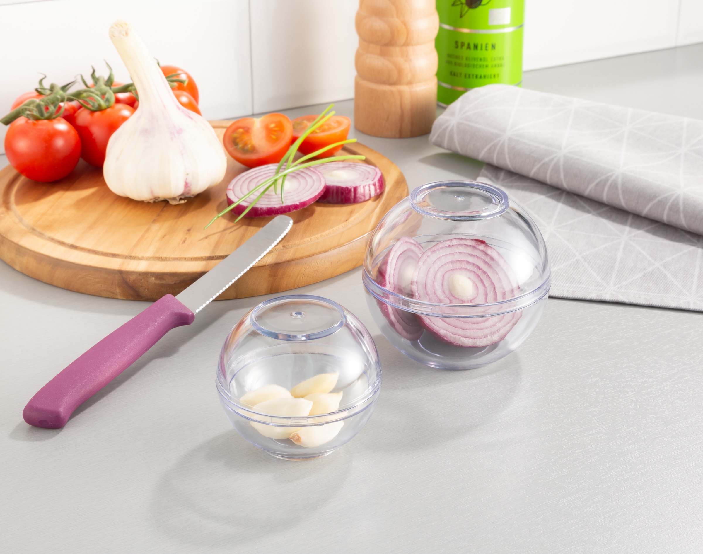 Ruco Frischhaltedose Set, 6 Stk. tlg. Frischhaltekugeln für Zwiebeln und Kn günstig online kaufen