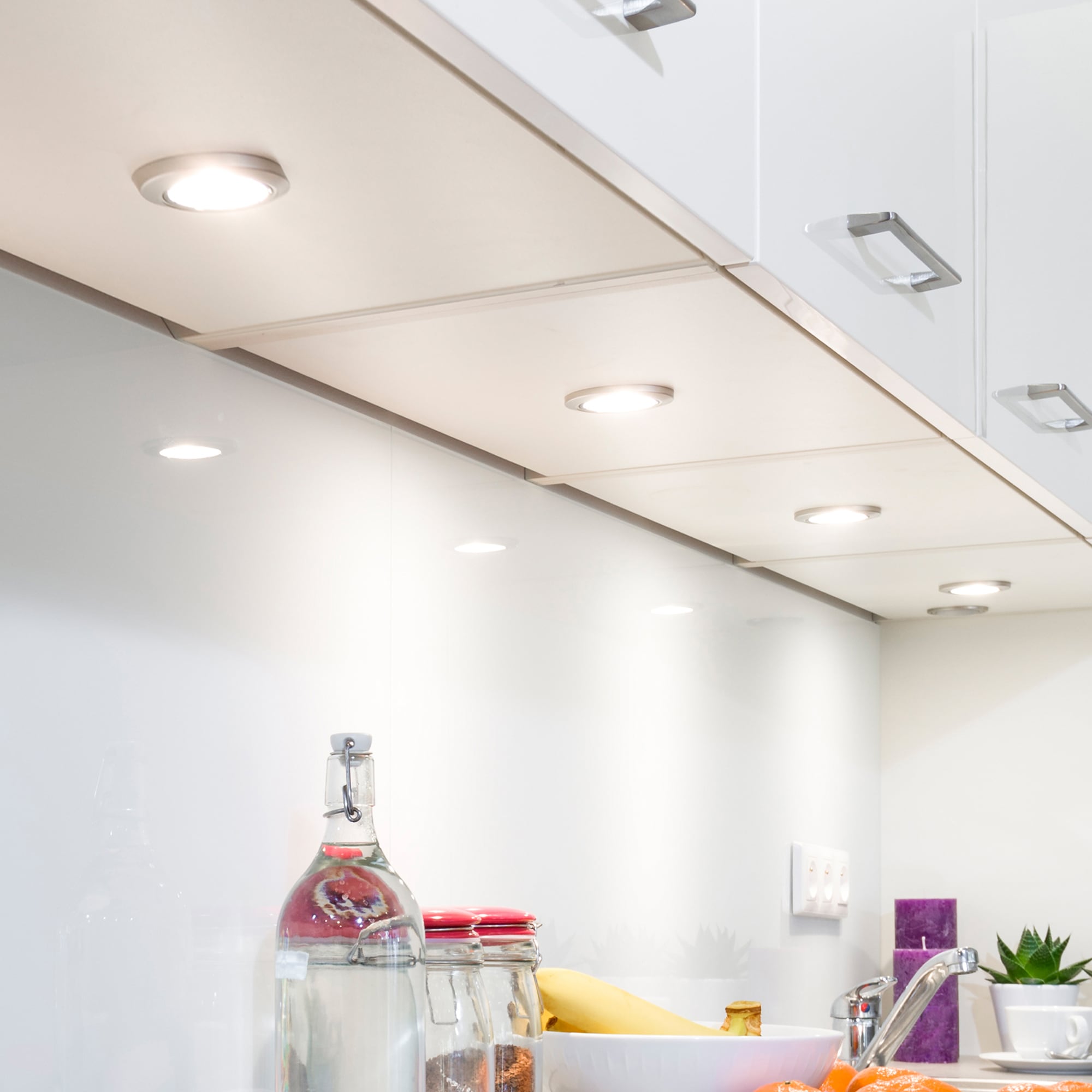 B.K.Licht Unterschrankleuchte, 3 flammig, Leuchtmittel LED-Board | LED fest integriert, LED Schranklicht, Küche, SET inkl. LED Modul 2W 170lm 3000K