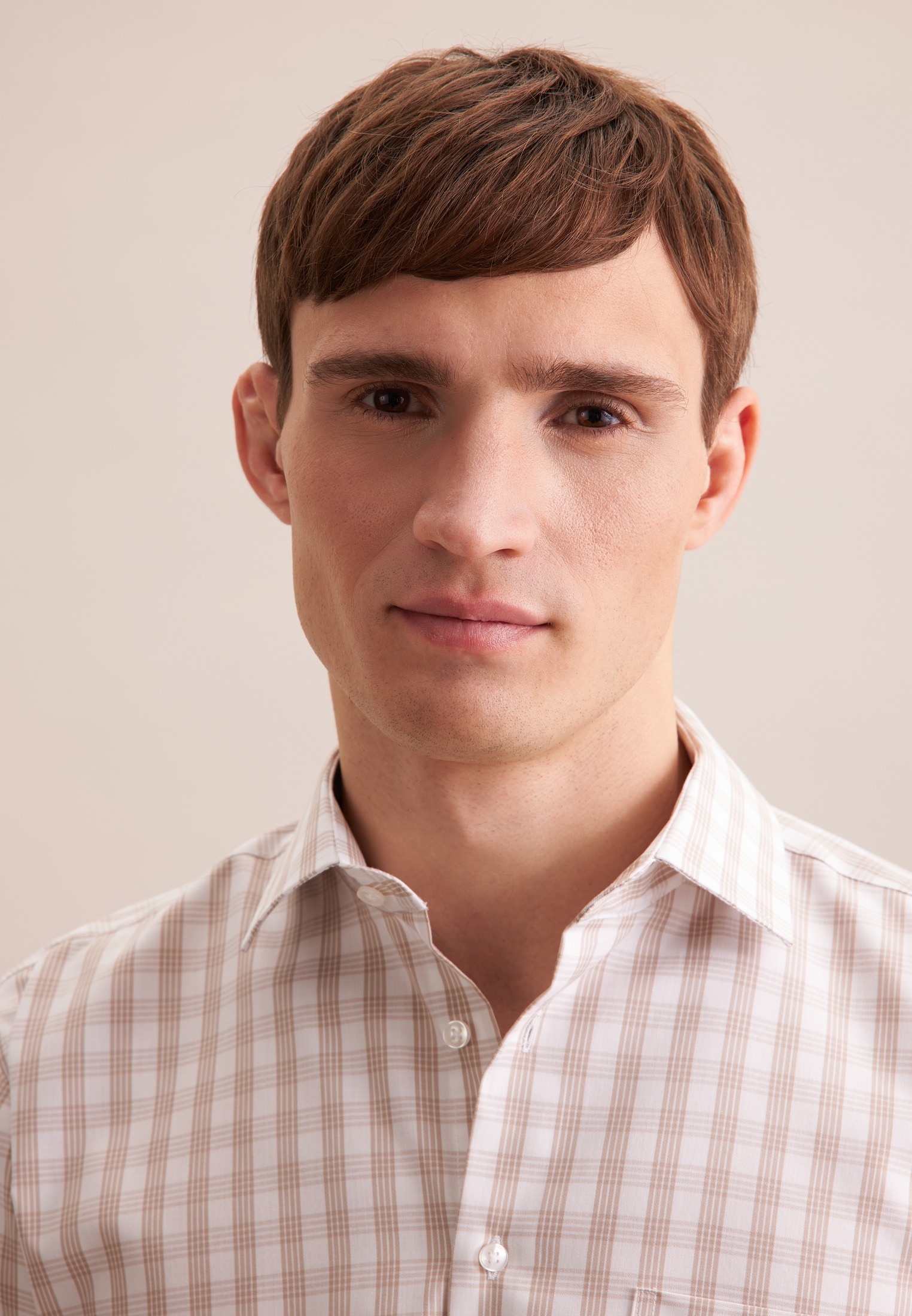 Thumbnail - seidensticker Businesshemd "Comfort" Comfort 1/1 Kentkragen Karo