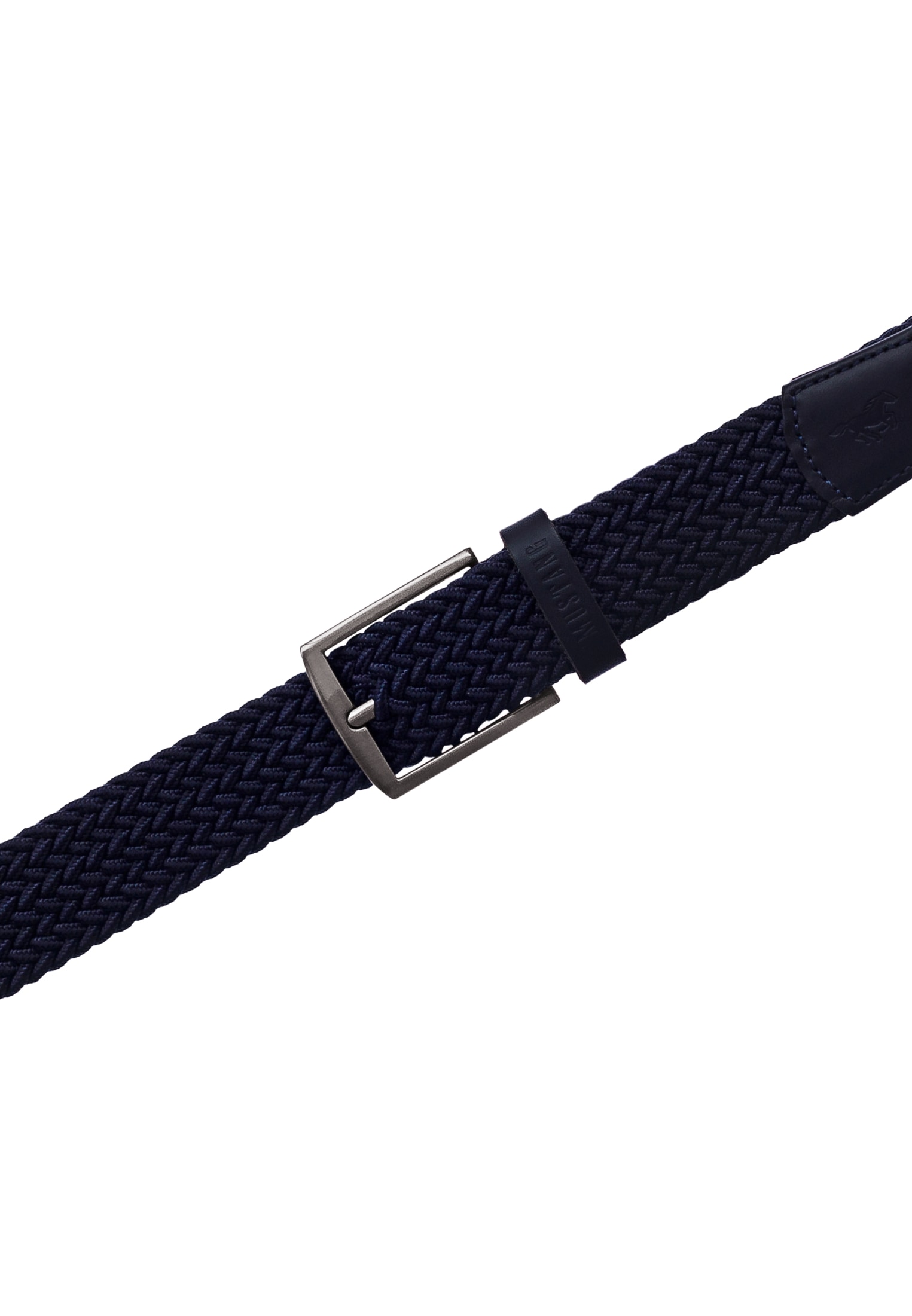 Thumbnail - MUSTANG Stretchgürtel 3,5 cm, klassische geschwärzte Dornschließe