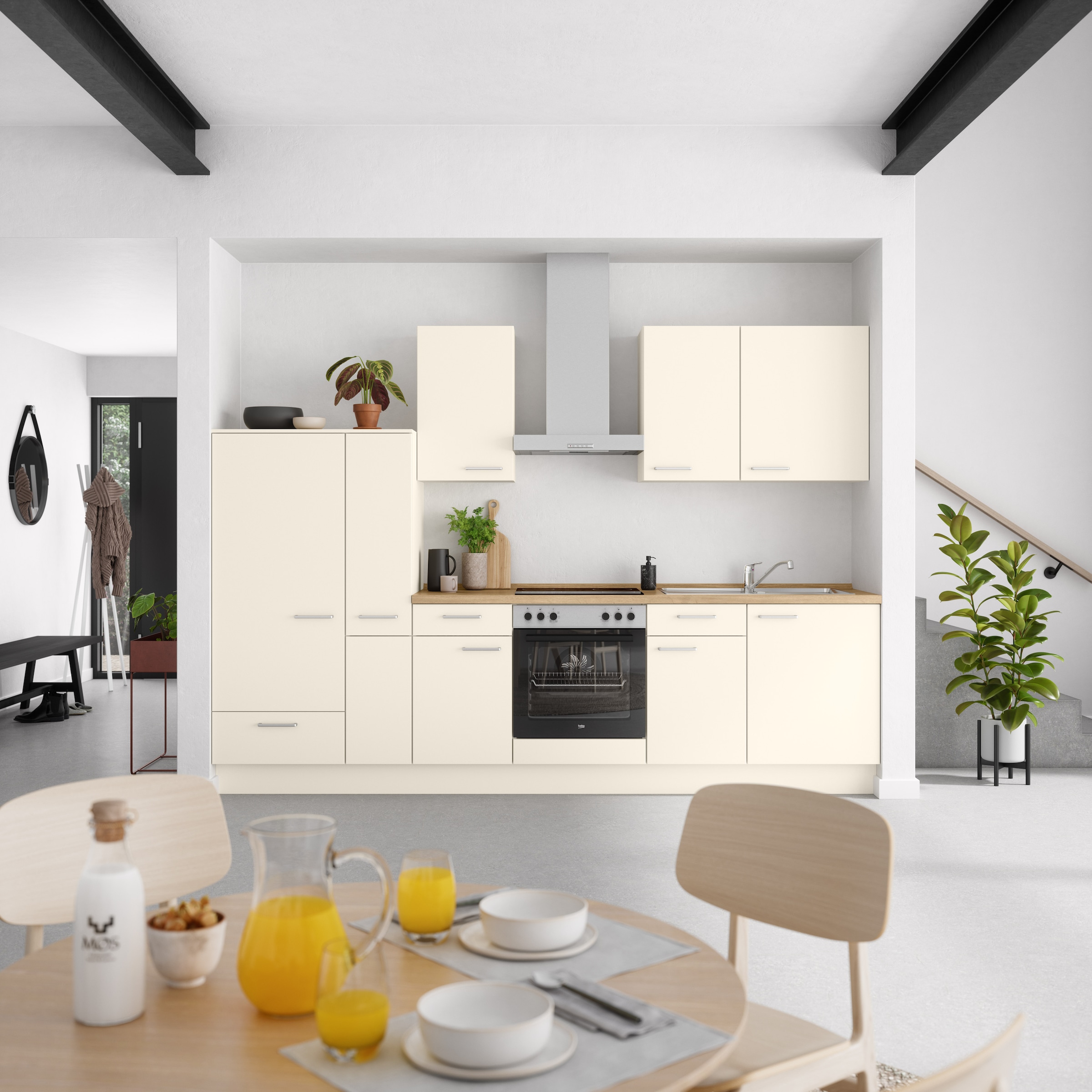 nobilia® Küchenzeile »"Touch I"«, vormontiert, Ausrichtung wählbar, Breite 300 cm, wahlw. mit E-Geräten