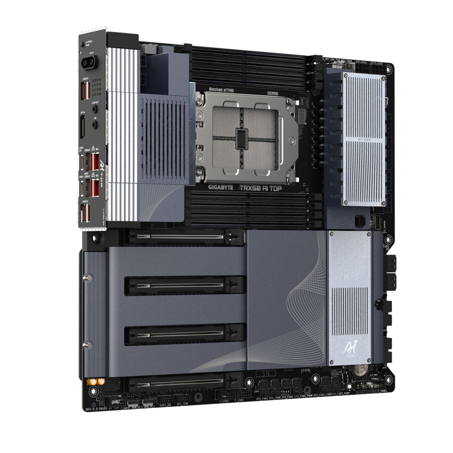 Gigabyte Mainboard »TRX50 AI TOP Motherboard - Unterstützt AMD Ryzen PRO 7000 CPUs, 16+8+4«