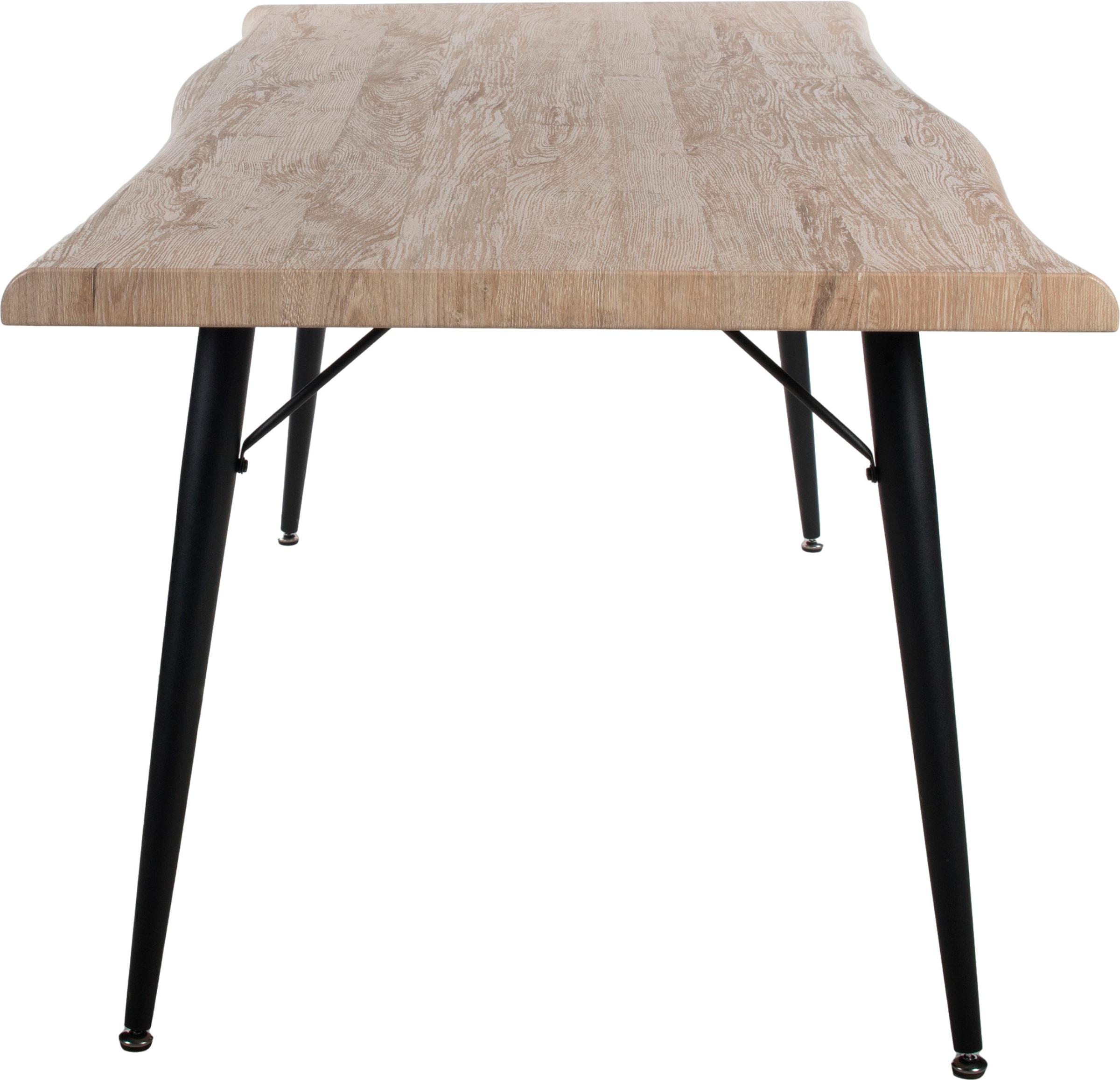 Duo Collection Esstisch »Tailin Tisch Baumkantentisch«, Massives Metallgestell, Belastbarkeit bis 100 kg