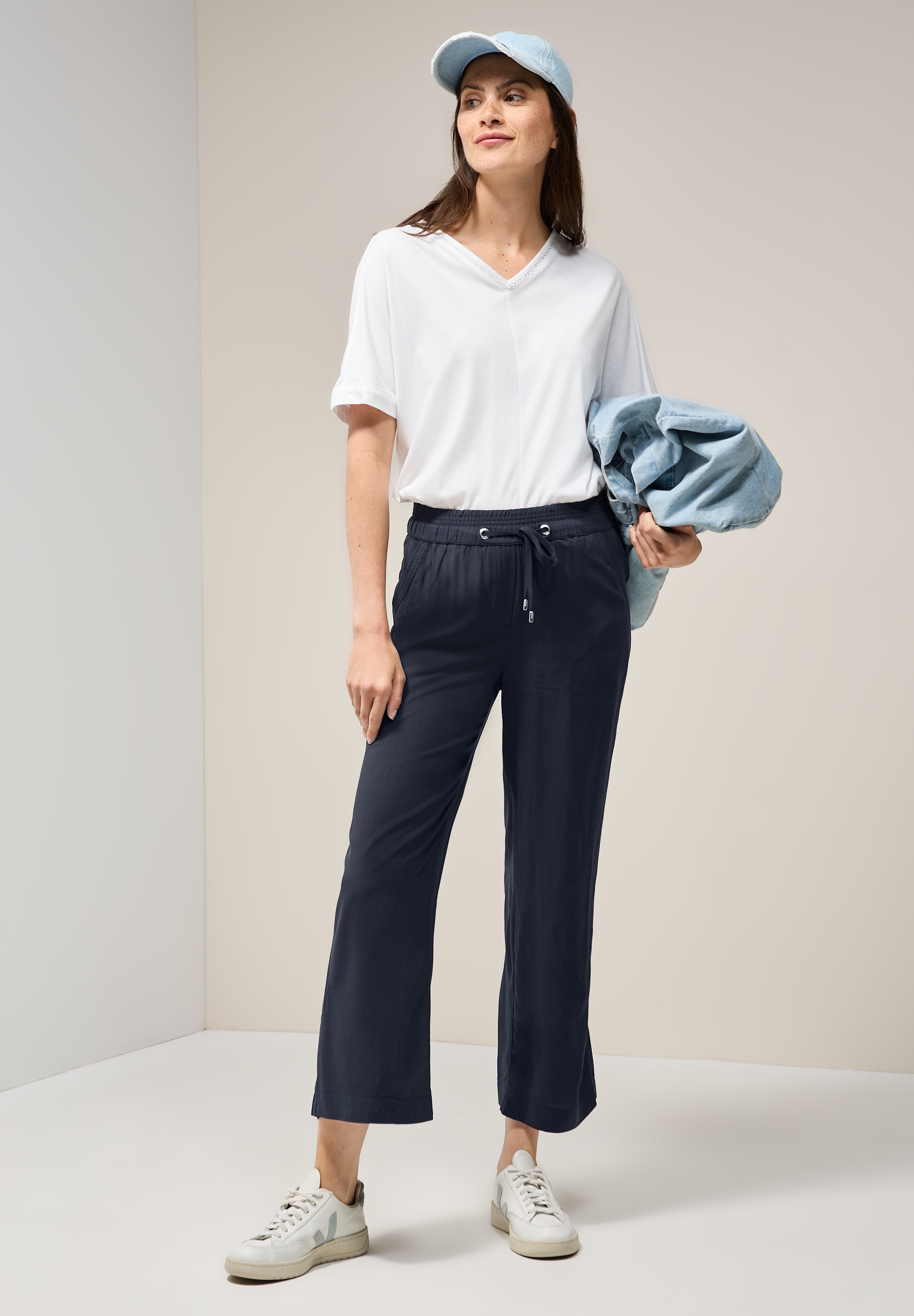 Cecil Stoffhose »Style Neele«, mit elastischem Bund mit Tunnelzug