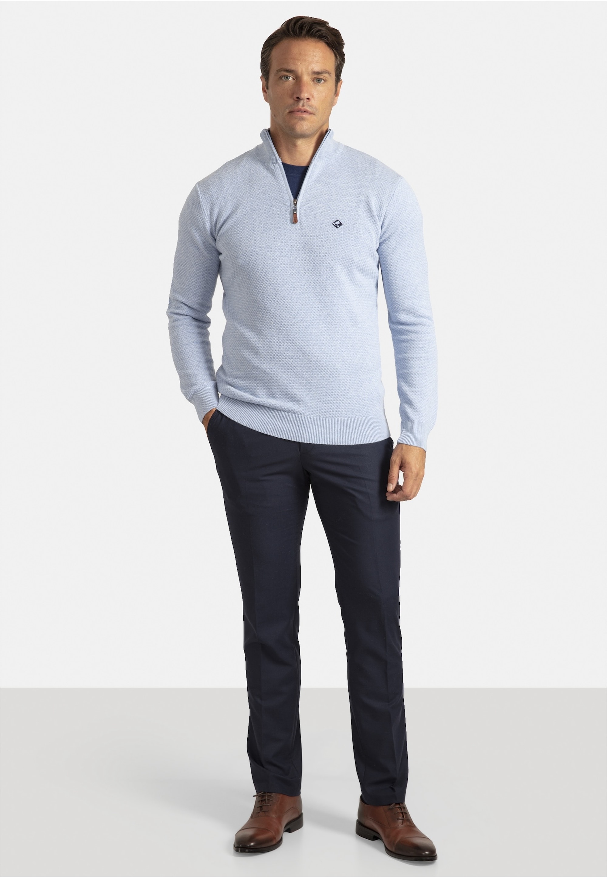 SIR RAYMOND TAILOR Strickpullover »Sochi«, mit stilvollem Half-Zip