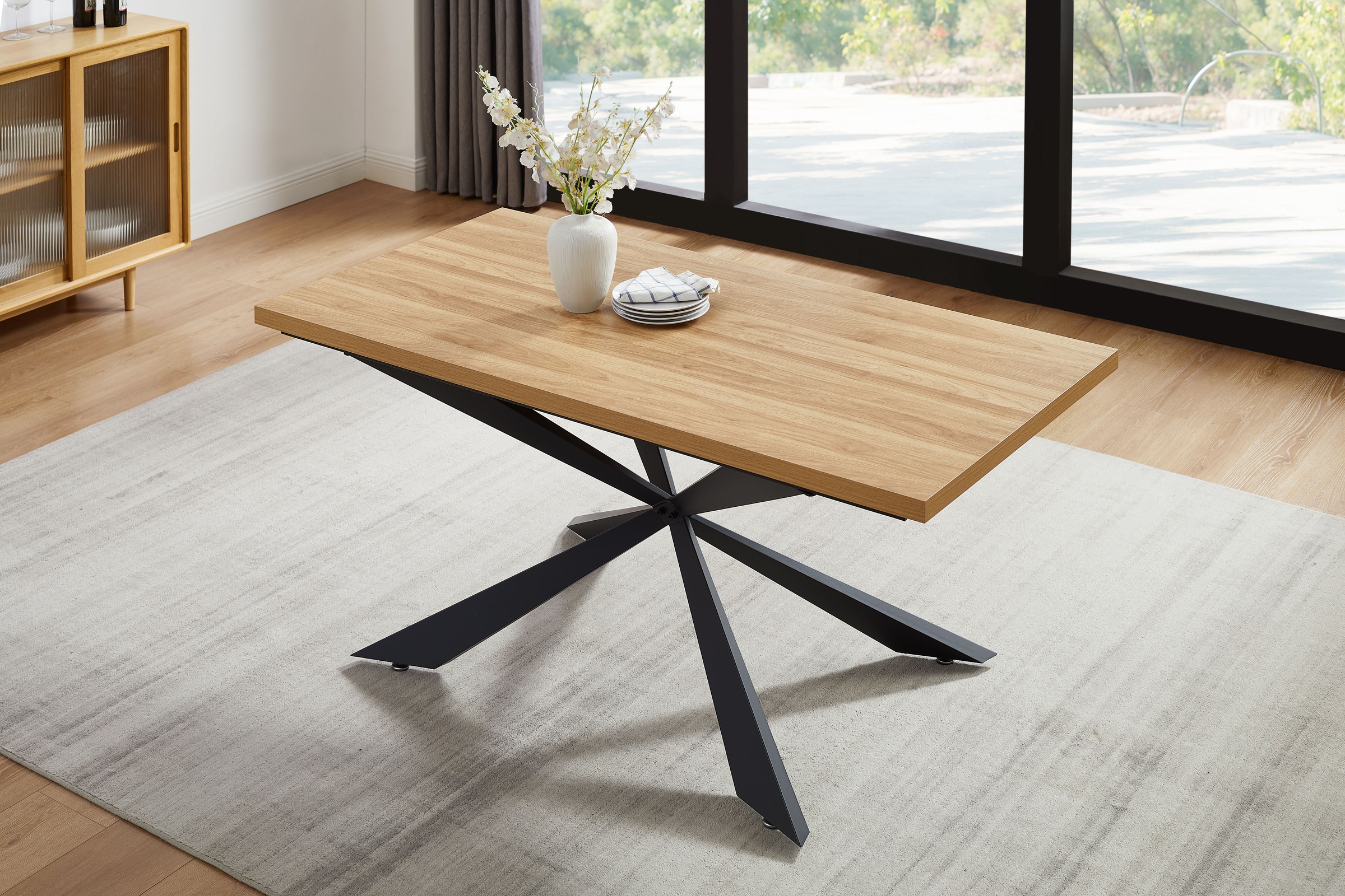 OTTO home Esstisch "Cusey" Melaminbeschichtung mit naturgetreuer Holzmaseru günstig online kaufen