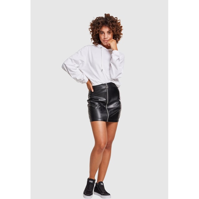 URBAN CLASSICS Jerseyrock »Damen Ladies Synthetic Leather Zip Skirt«, (1 tlg.)  für bestellen | BAUR