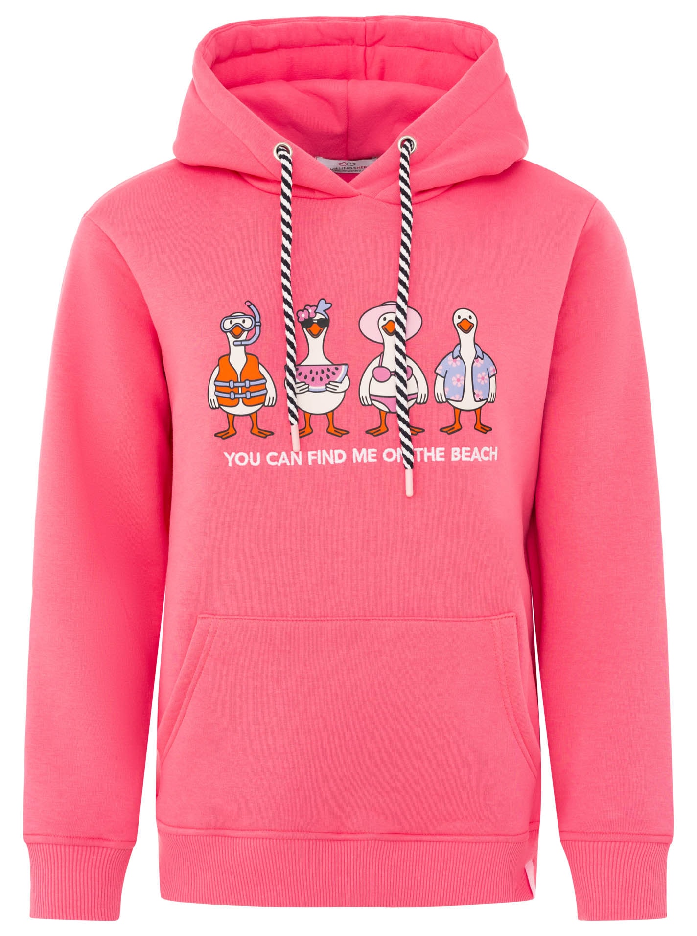 Zwillingsherz Hoodie »"Summer Ducks"«, lustiges Möwen Motiv, Kapuze mit gestreifter Kordel, Kängurutasche
