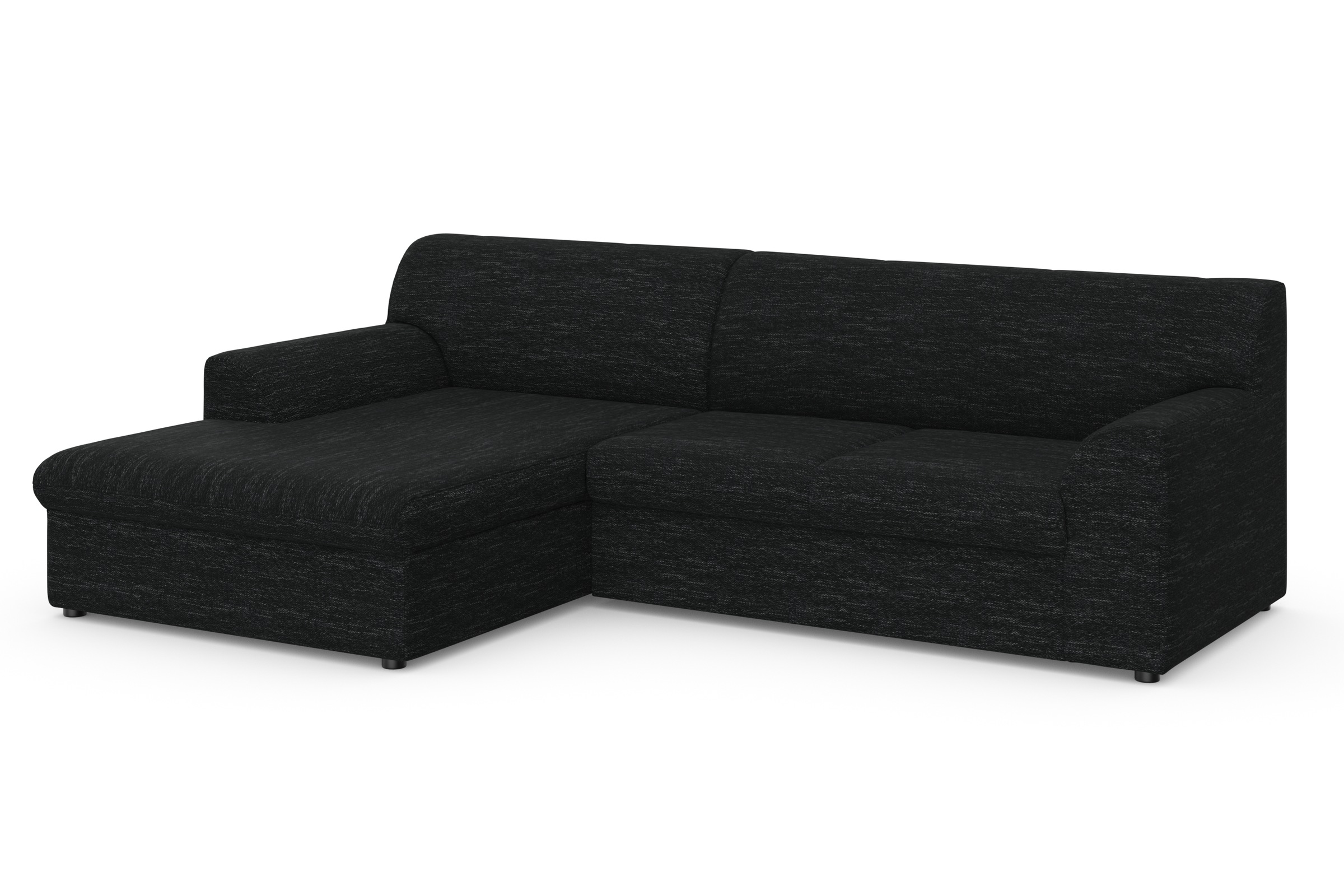 DOMO collection Ecksofa »Topper, elegant und zeitlos, kompaktes Stellmaß 245/155cm, L-Form«, mit Recamiere, wahlweise mit Schlaffunktion