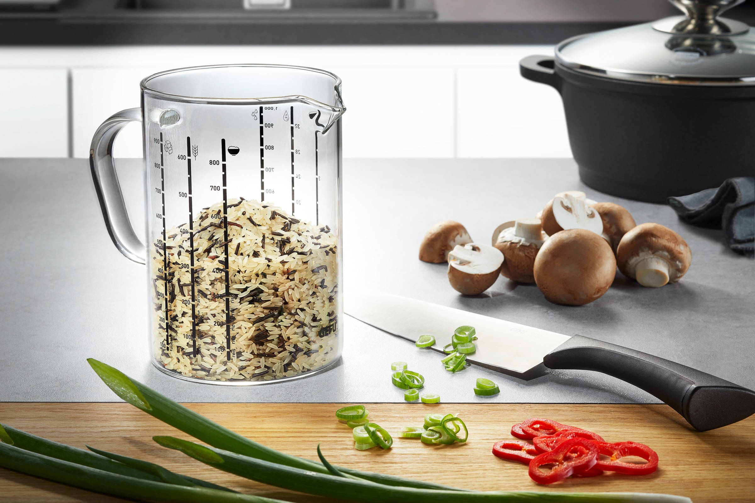 GEFU Messbecher "METI, 1000 ml" Glas Ausgießnase, 1 Liter günstig online kaufen