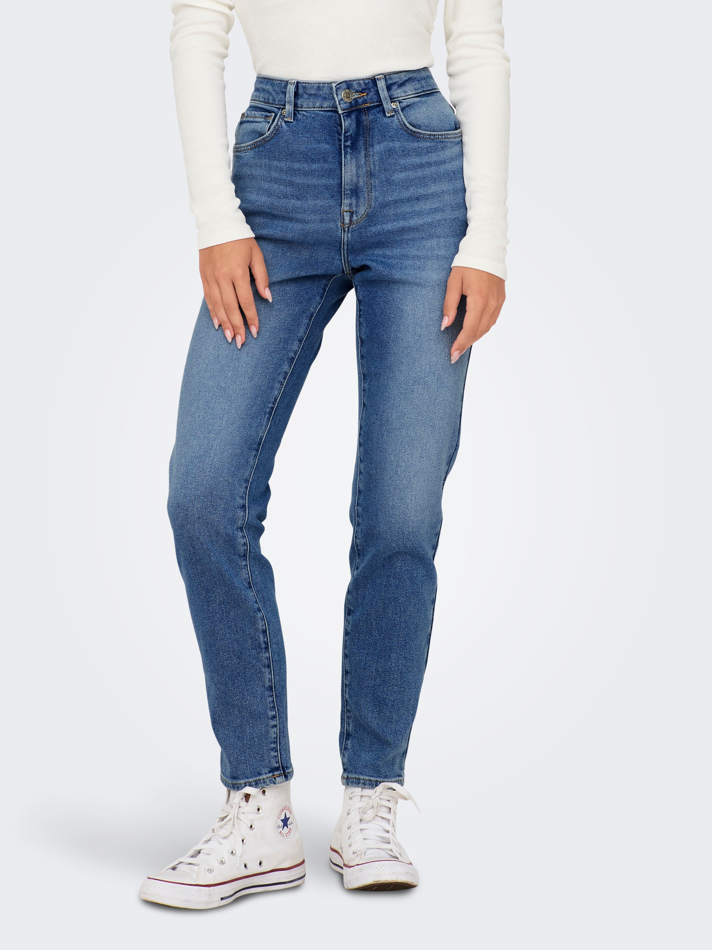 ONLY Straight-Jeans "ONLEMILY STRETCH HW ST AK DNM CRO571NOOS" günstig online kaufen