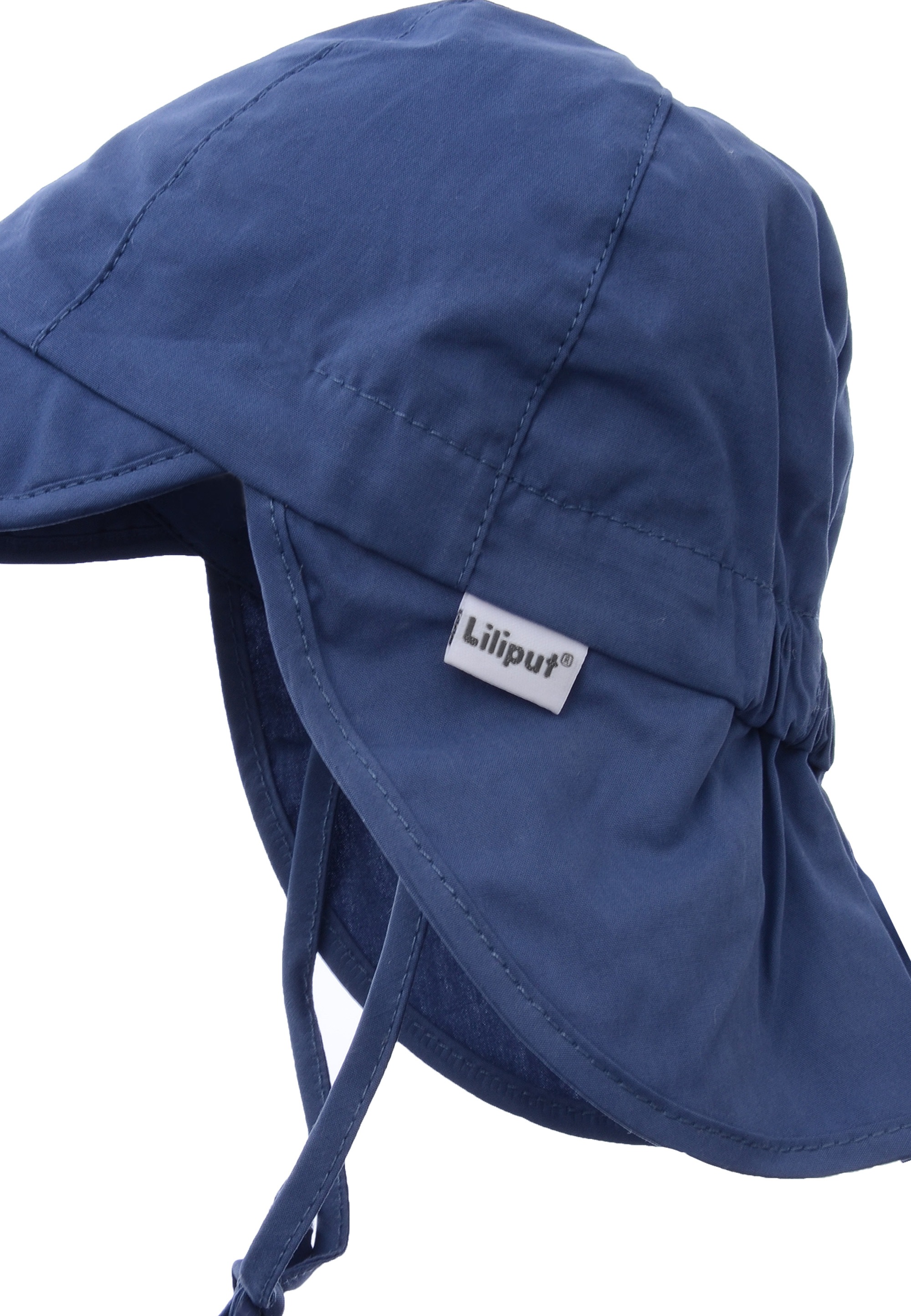 Thumbnail - Liliput Strickmütze "marine" mit praktischem Nackenschutz