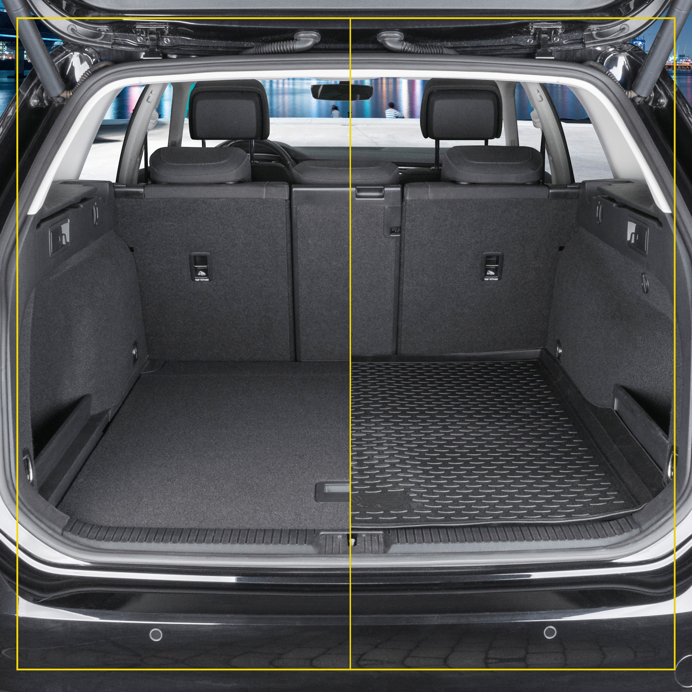 WALSER Kofferraummatte »XTR«, Opel, Grandland X, SUV, für Opel Grandland X  (A18) unterer Ladeboden 2017 - Heute