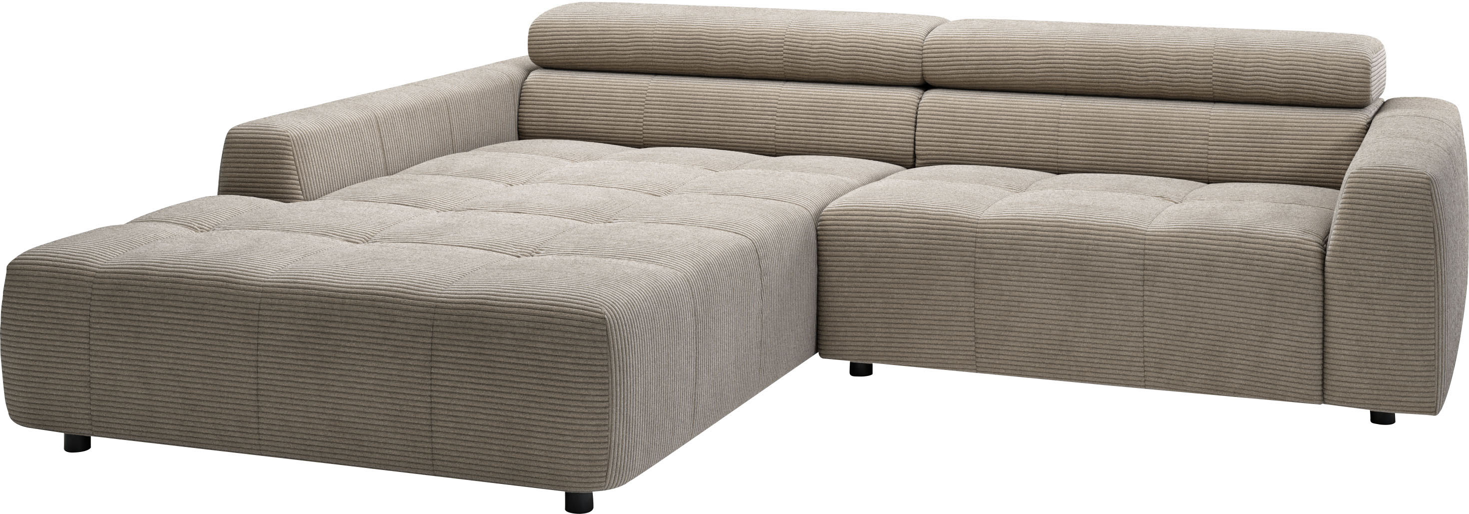 Thumbnail - 3C Candy Ecksofa "Denver auch mit Cord- und Easy care-Bezug, Kopfteilverstellung L-Form" wahlweise. mit motorischer Sitz...