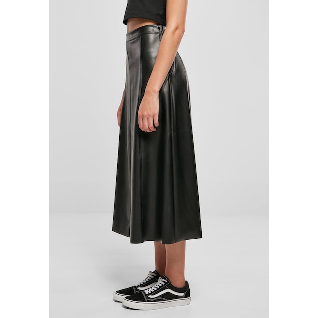 URBAN CLASSICS Jerseyrock »Damen Ladies Synthetic Leather Midi Skirt«, (1  tlg.) bestellen | BAUR