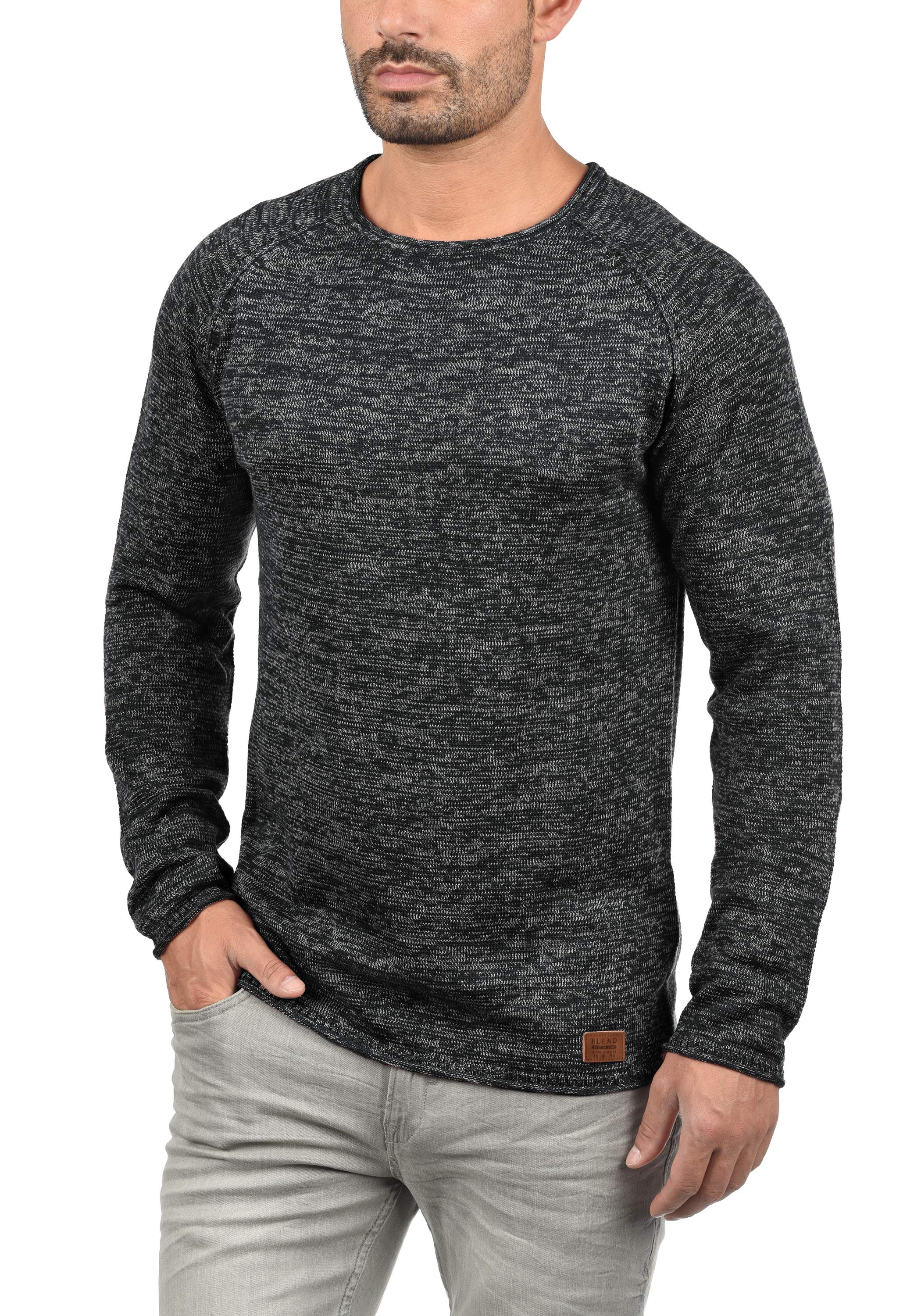 Blend Strickpullover "BHDan", Stilvoller Strickpullover mit aufgerollten Sä günstig online kaufen