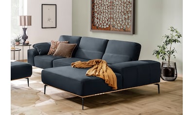 hülsta sofa Ecksofa »hs.450«, Armlehne sehr schmal, Breite 274 cm, Alugussfuß  Umbragrau kaufen | BAUR