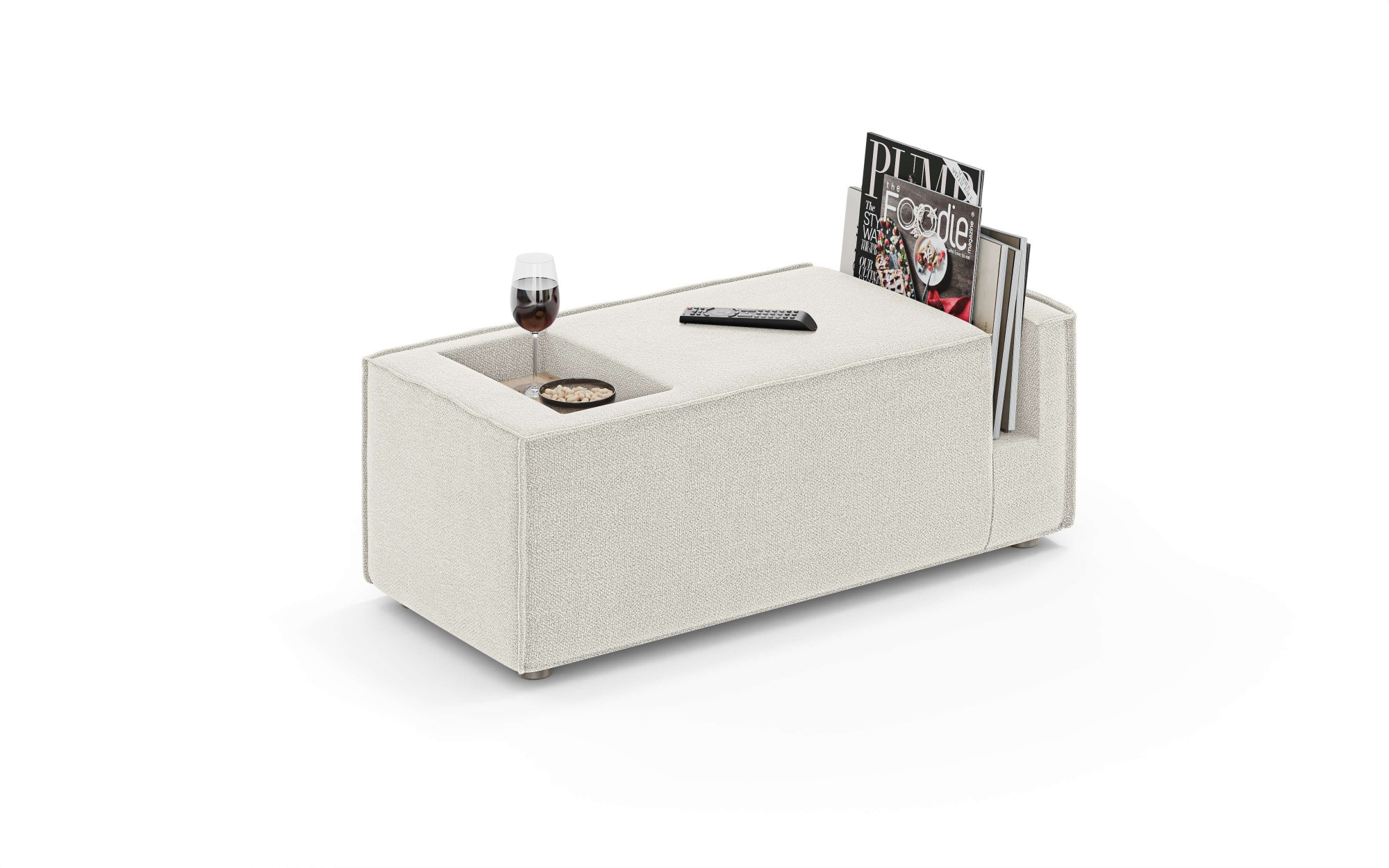 OTTO home Sofaelement "HAILY Tisch für das Modulsofa, Maße B/T/H: 45/100/37 cm" als Modul oder separat verwendbar, mit Steckfach und Ablagefläche