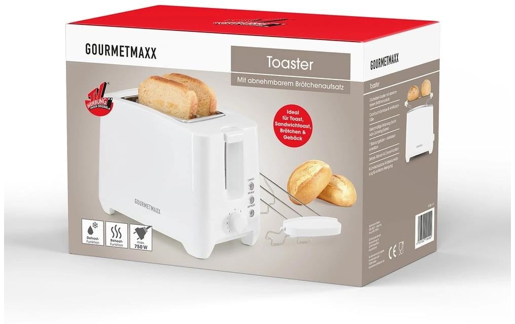 GOURMETmaxx Toaster »Toaster Weiss« für 2 Scheiben