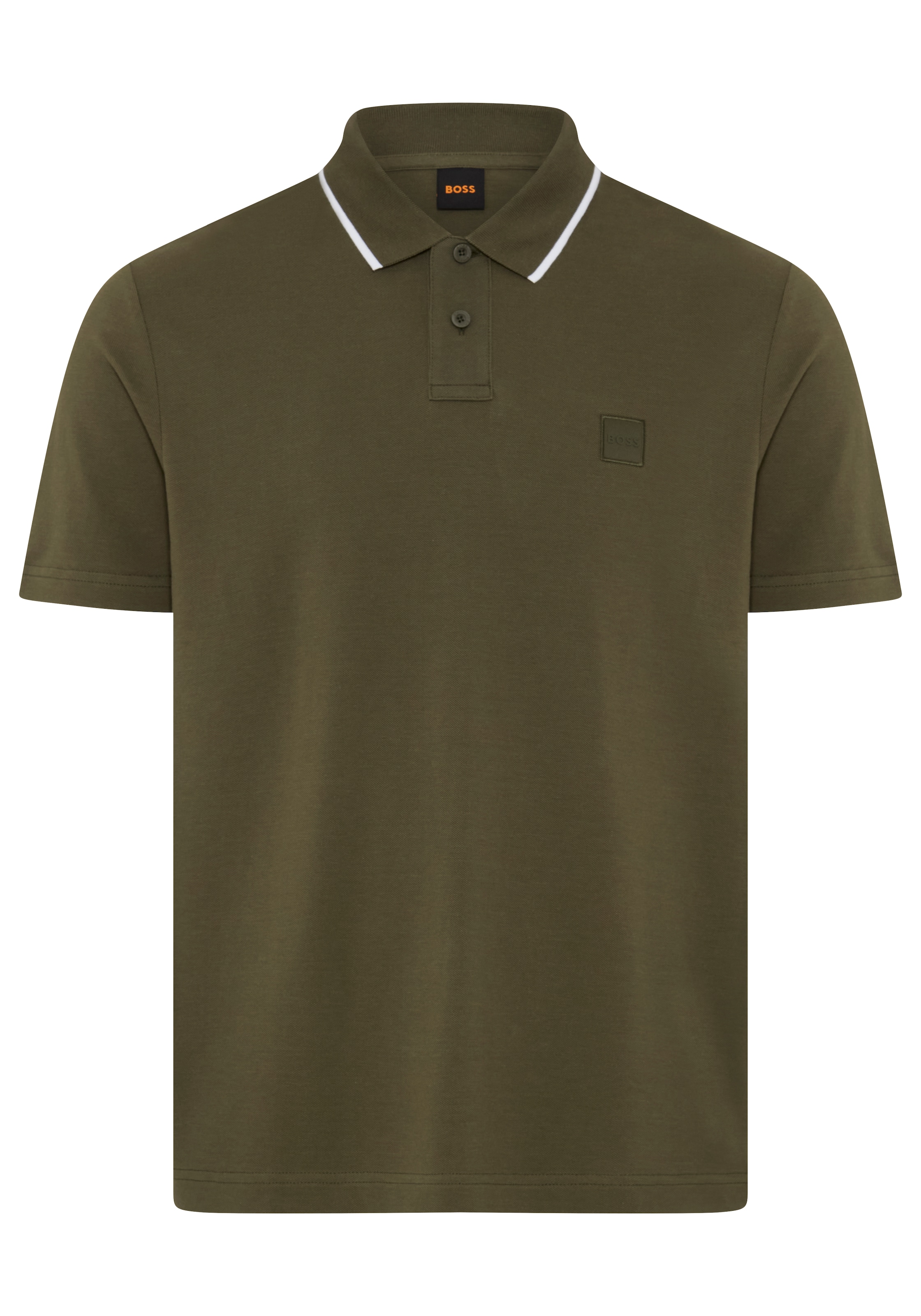 BOSS ORANGE Poloshirt »Passerford« Polokragen mit kontrastfarbigem Streifen, Regular Fit, reine Baumwolle